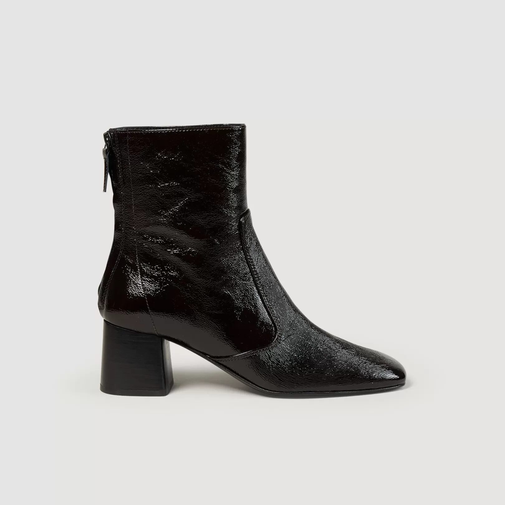 Boots*Sandro Boots Cracked leather ankle boots