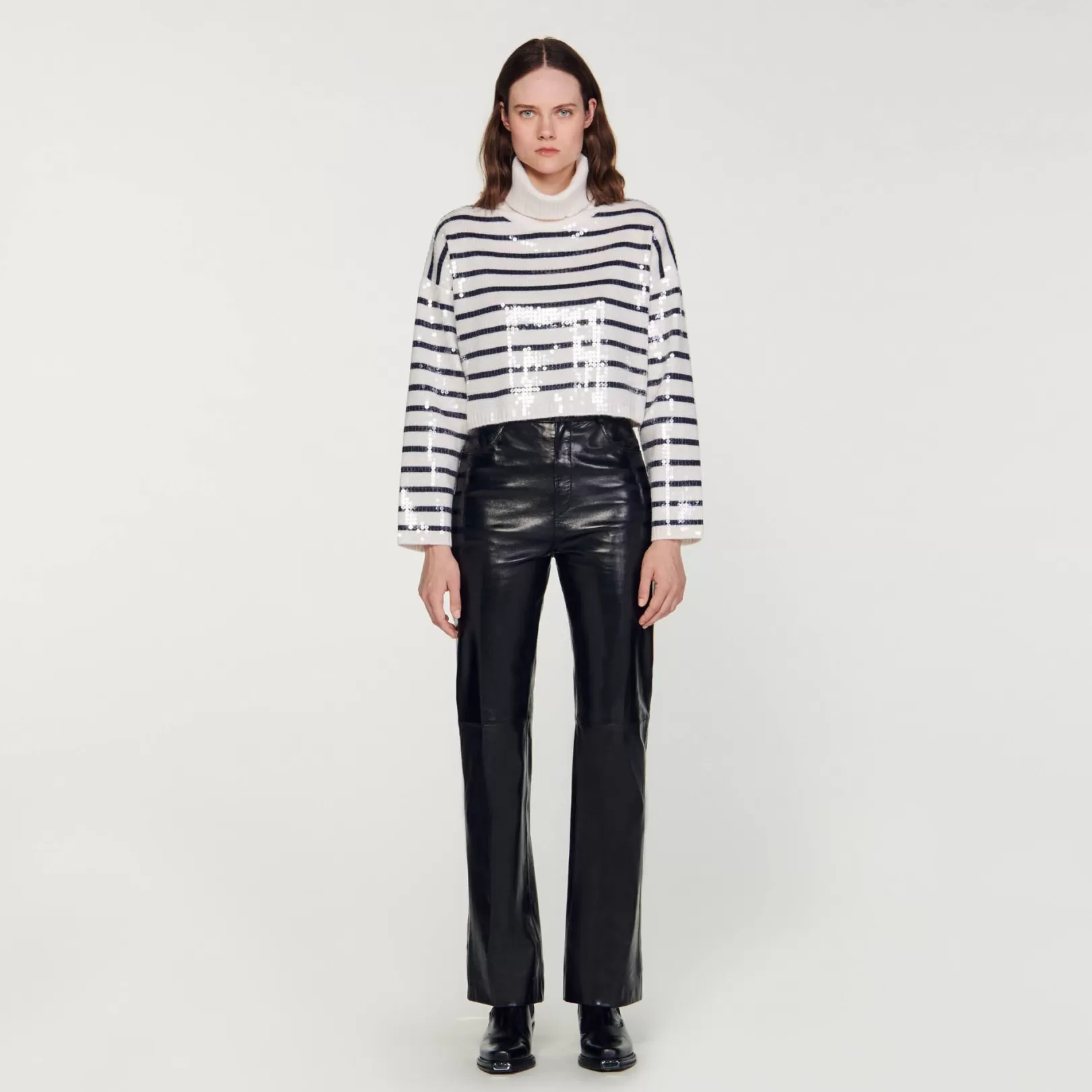 Sweaters & Cardigans*Sandro Sweaters & Cardigans Cropped Breton sweater