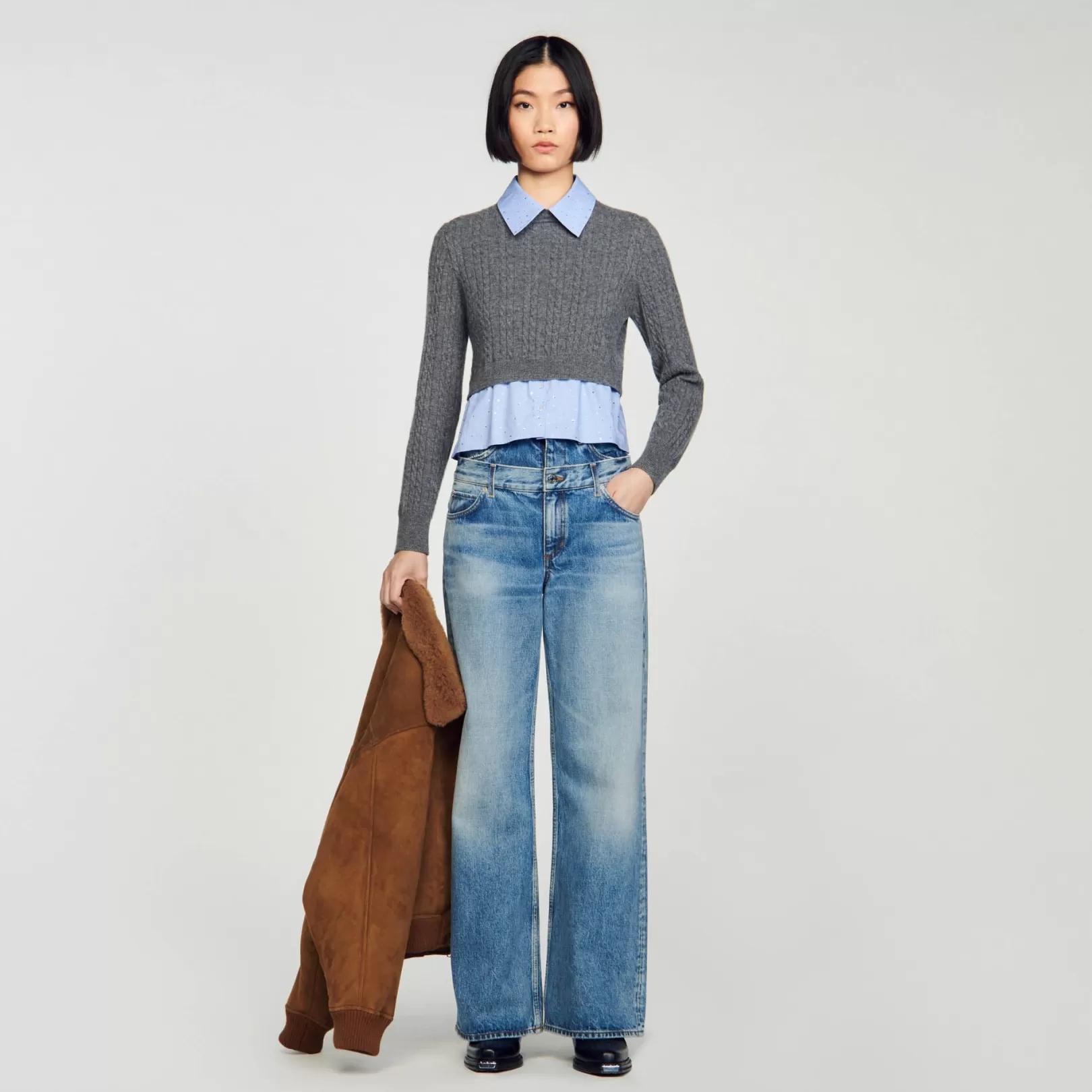 Sweaters & Cardigans*Sandro Sweaters & Cardigans Cropped cable knit sweater