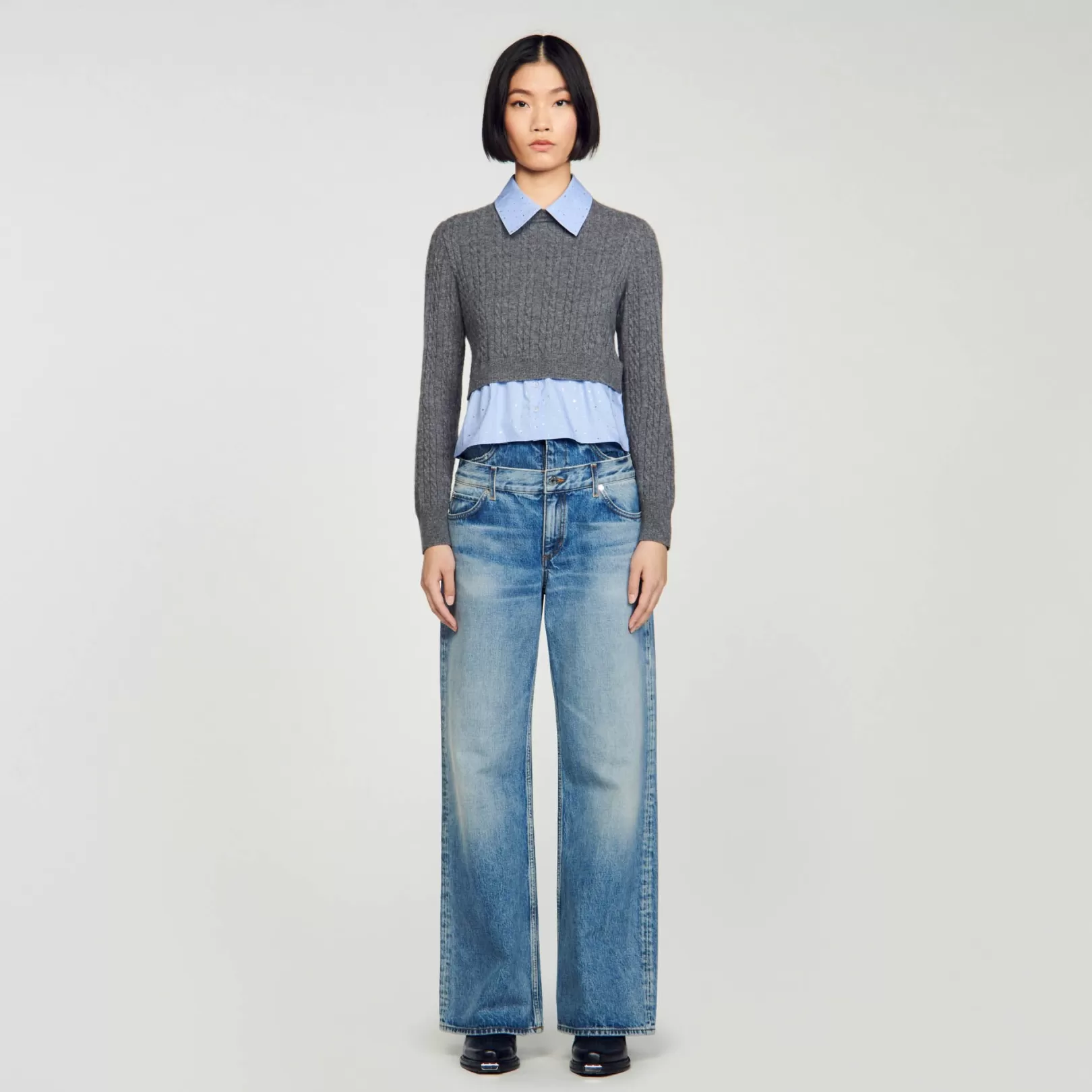 Sweaters & Cardigans*Sandro Sweaters & Cardigans Cropped cable knit sweater