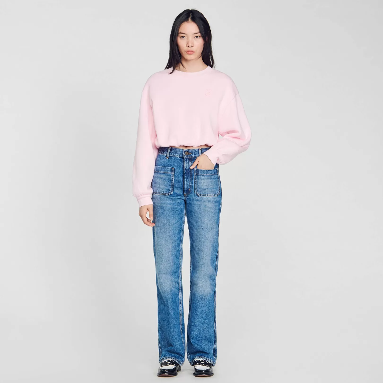 Sweatshirts*Sandro Sweatshirts Cropped sweatshirt