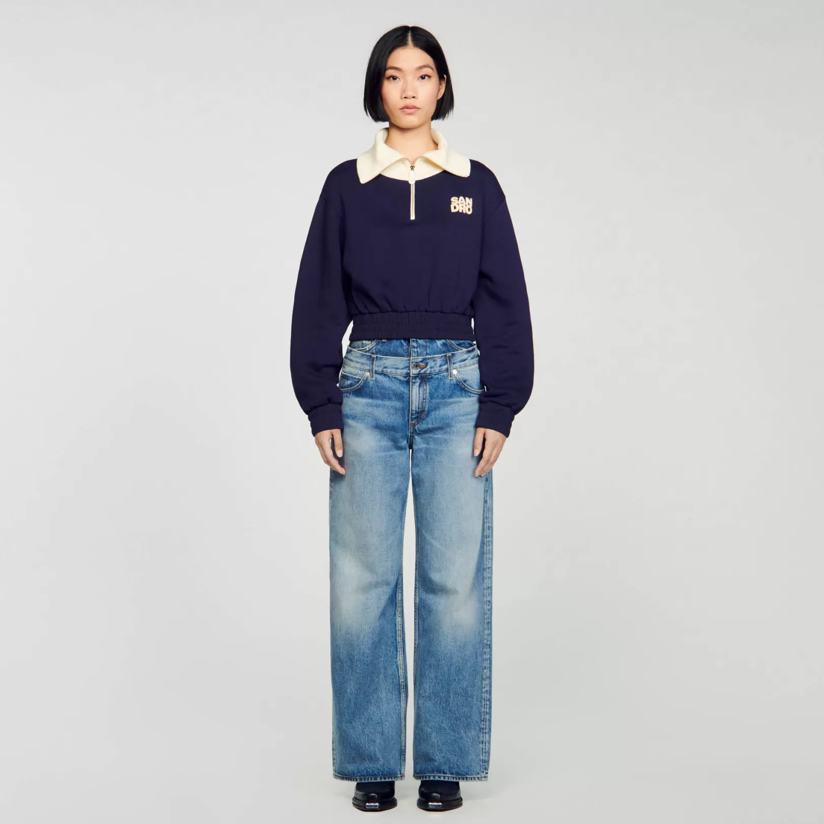 Sweaters & Cardigans | Sweatshirts*Sandro Sweaters & Cardigans | Sweatshirts Cropped sweatshirt