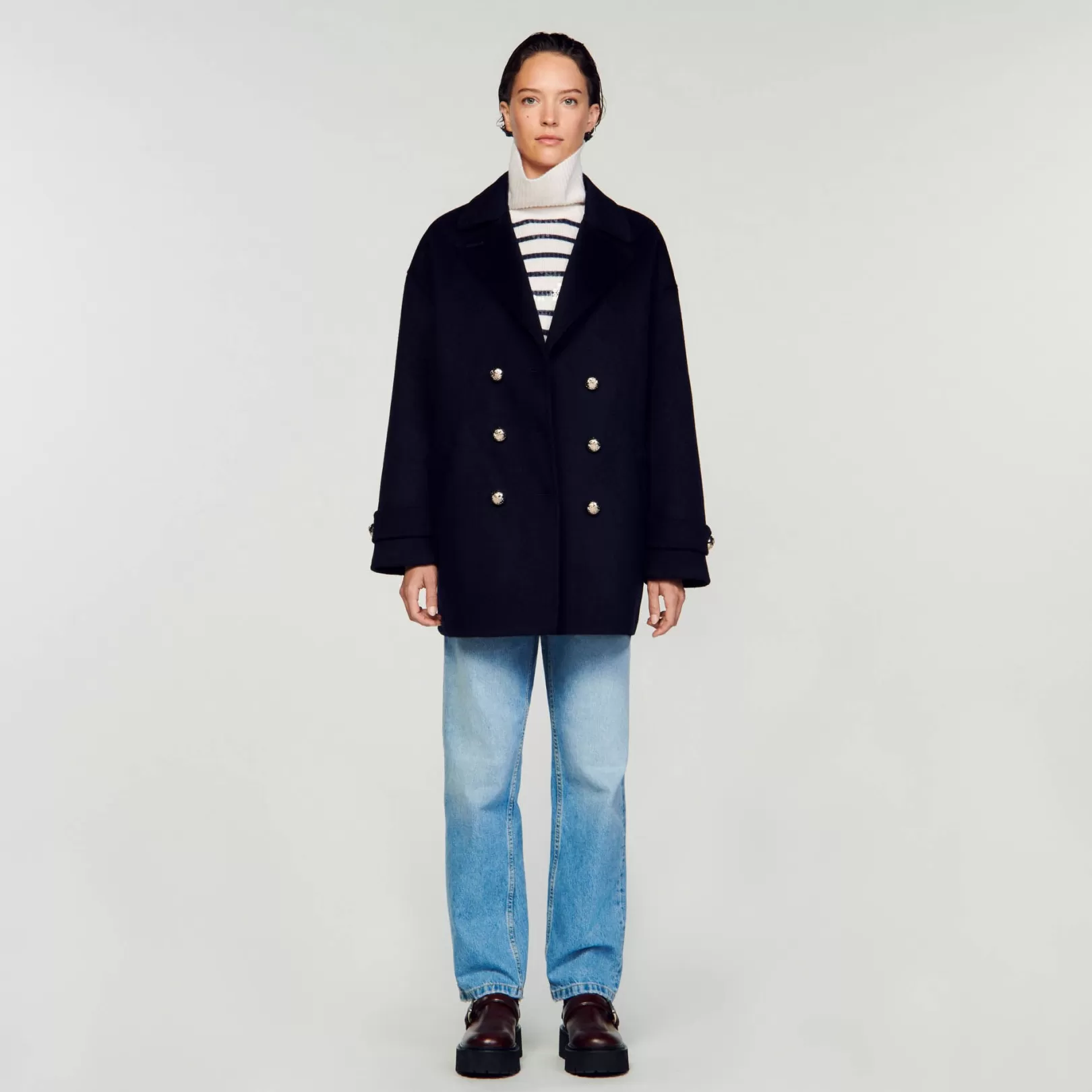 Coats*Sandro Coats Double-breasted pea coat