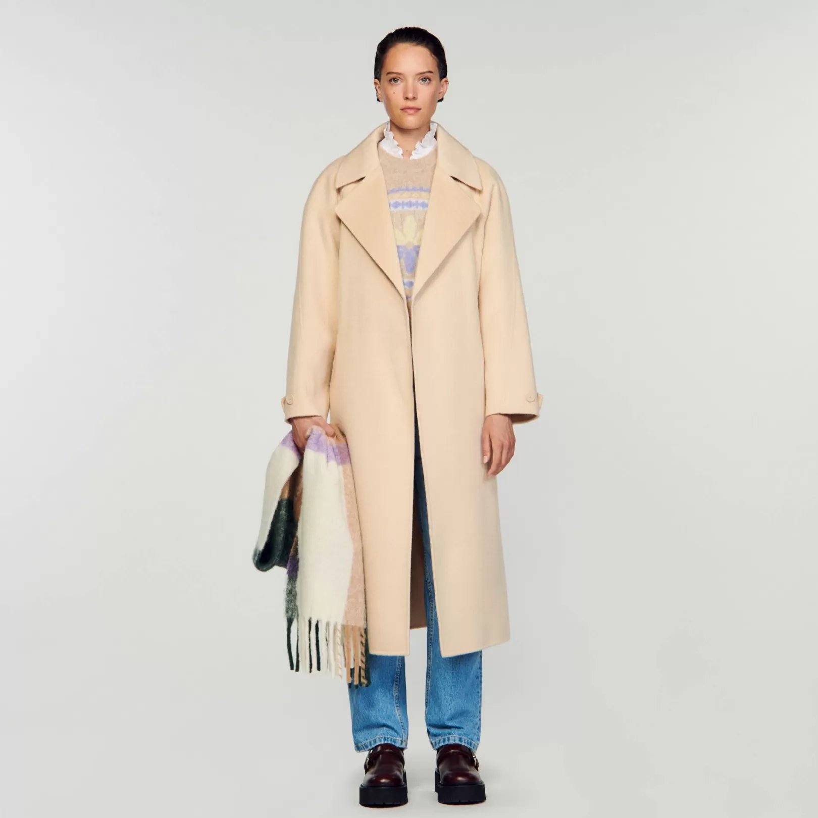 Coats*Sandro Coats Double-breasted wool trench coat