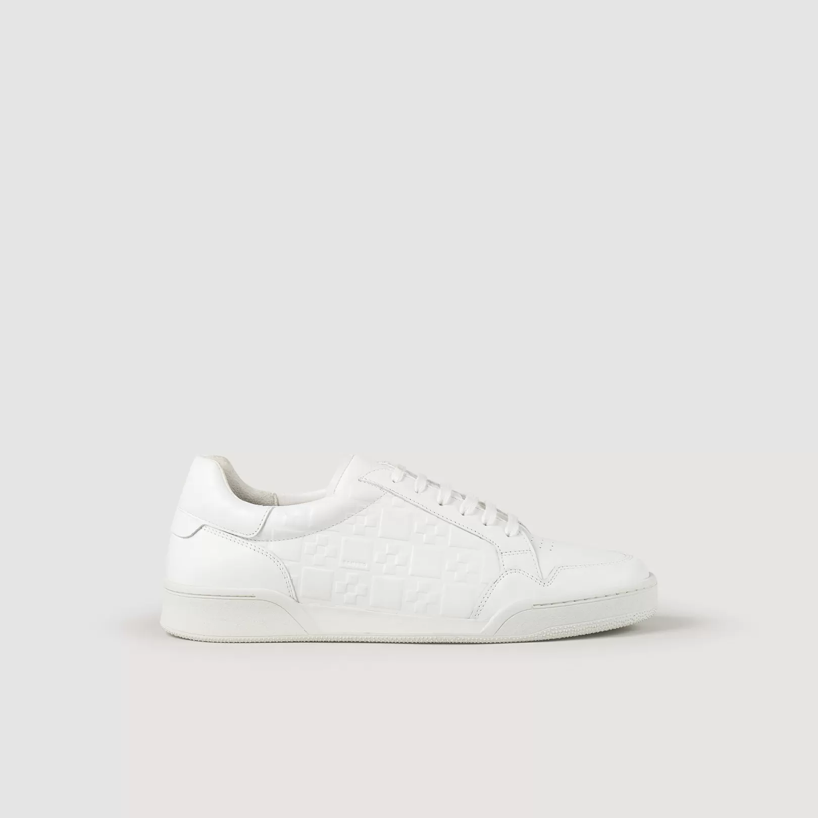 Shoes*Sandro Shoes Embsed square crs leather sneakers