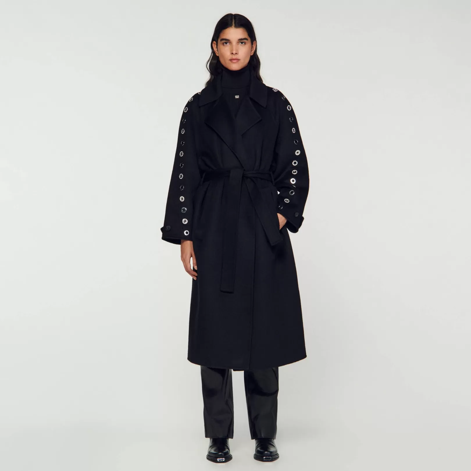 Coats*Sandro Coats Eyelet trench coat