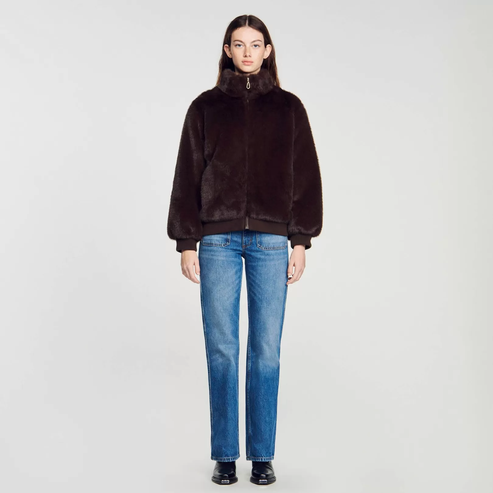 Coats*Sandro Coats Faux fur jacket