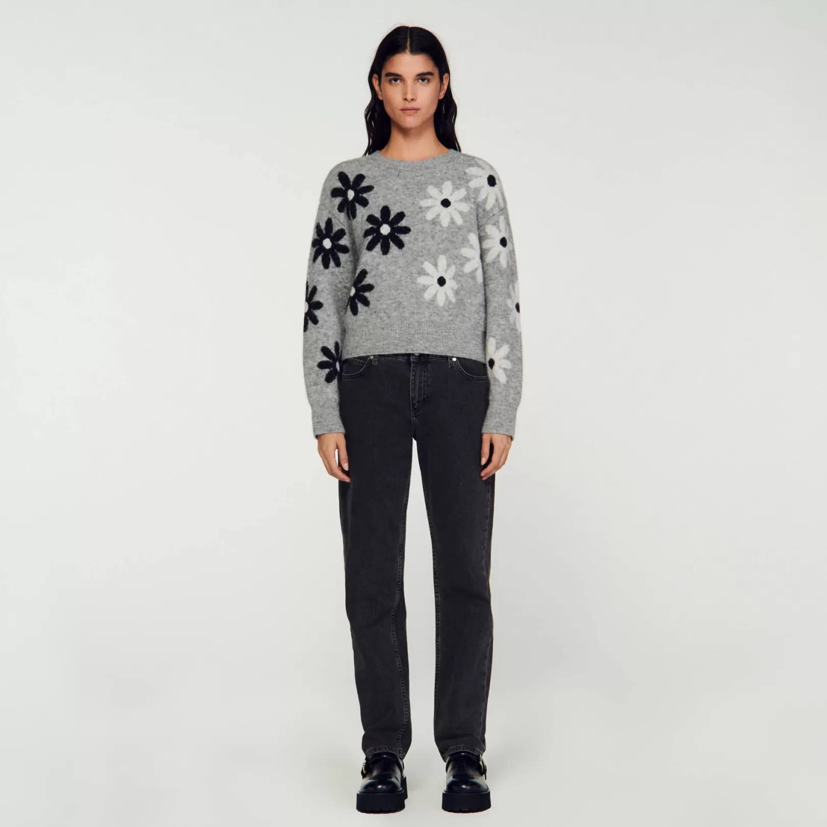 Sweaters & Cardigans*Sandro Sweaters & Cardigans Floral knit sweater