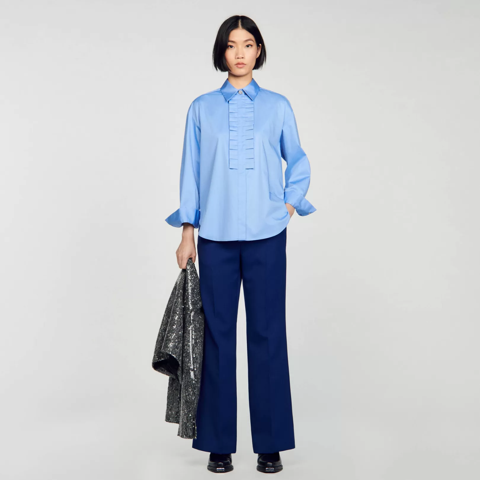 Tops & Shirts*Sandro Tops & Shirts Frilled collar shirt