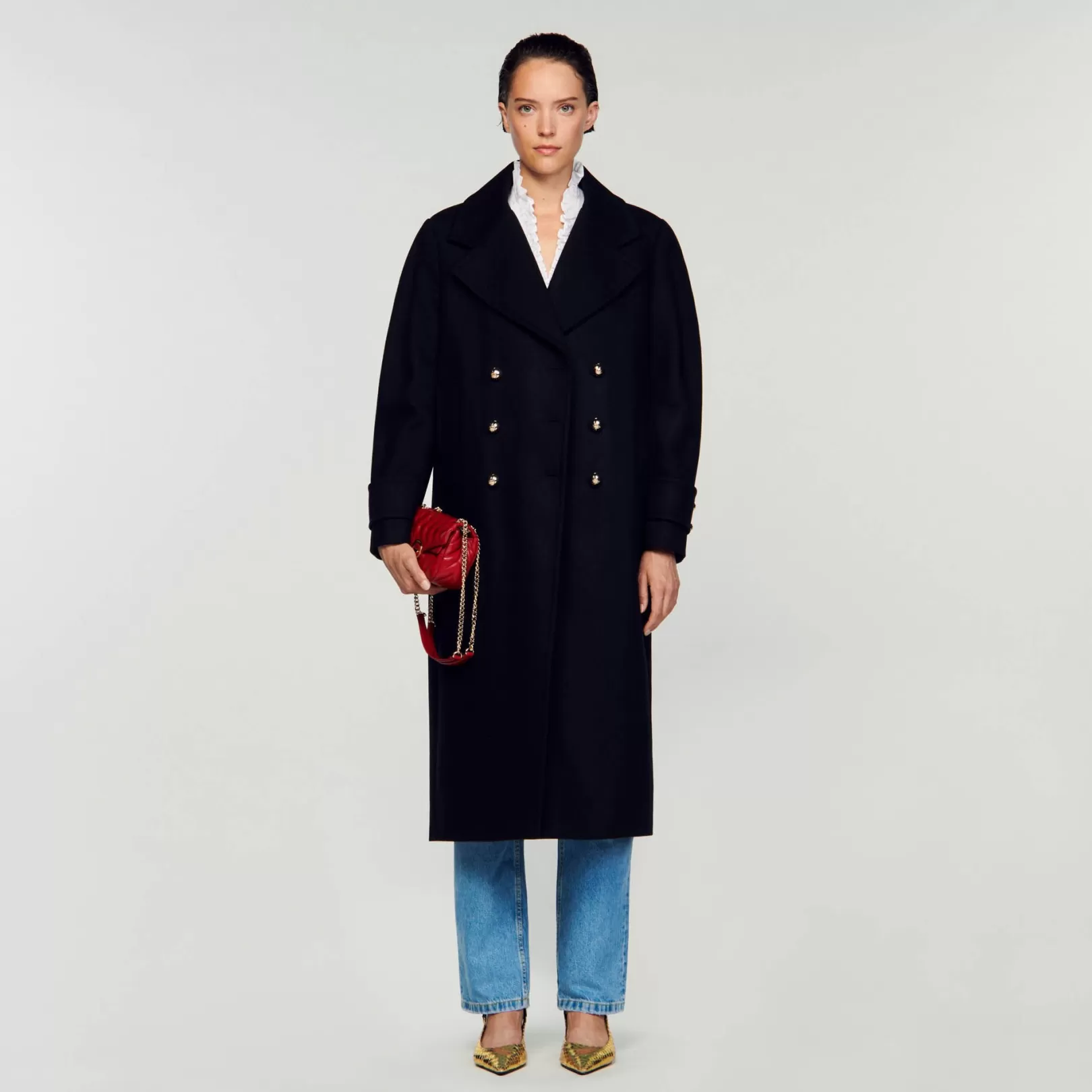 Coats*Sandro Coats Lapel collar coat