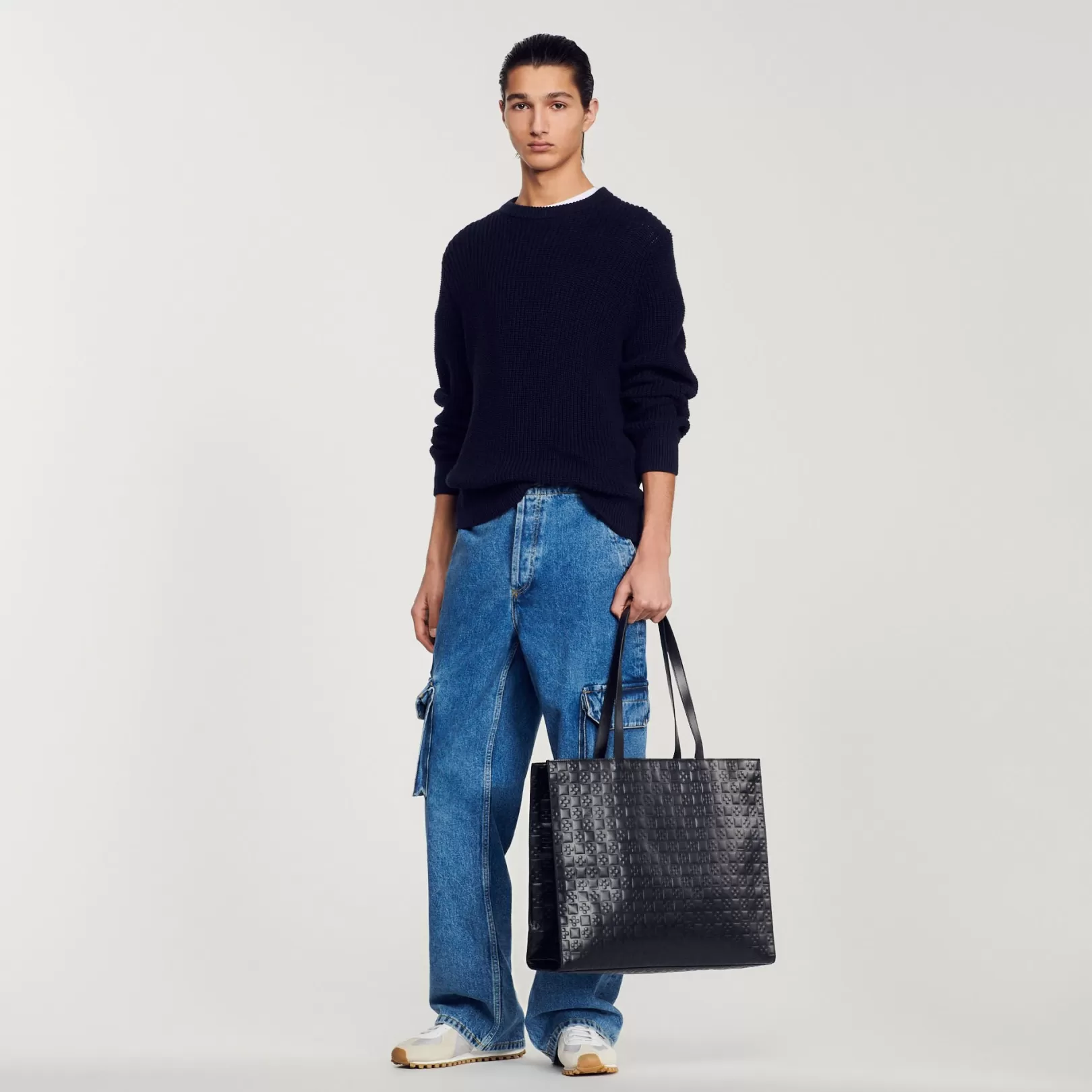 Bags*Sandro Bags Large tote in monogram-embsed leather