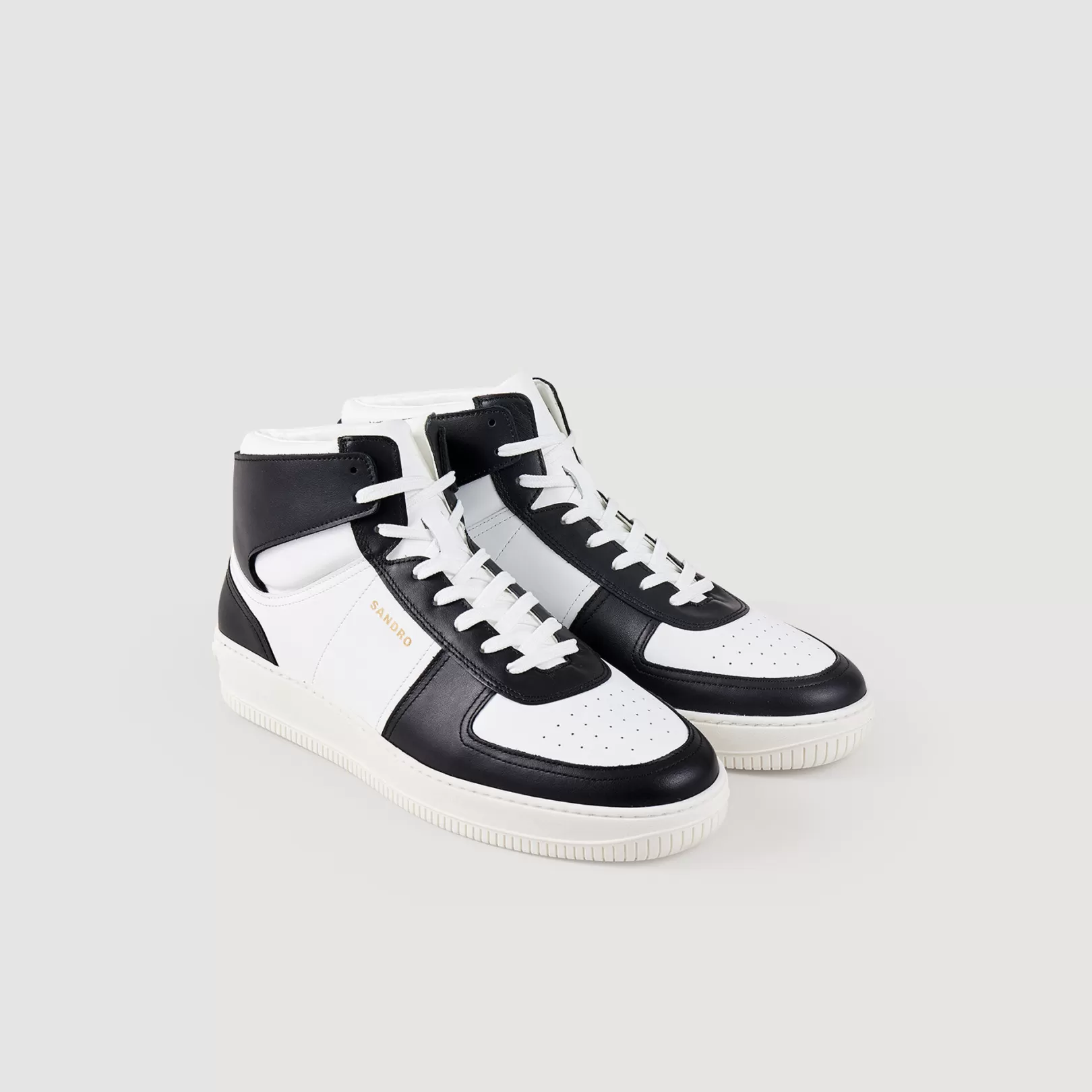 Shoes*Sandro Shoes Leather high-top sneakers