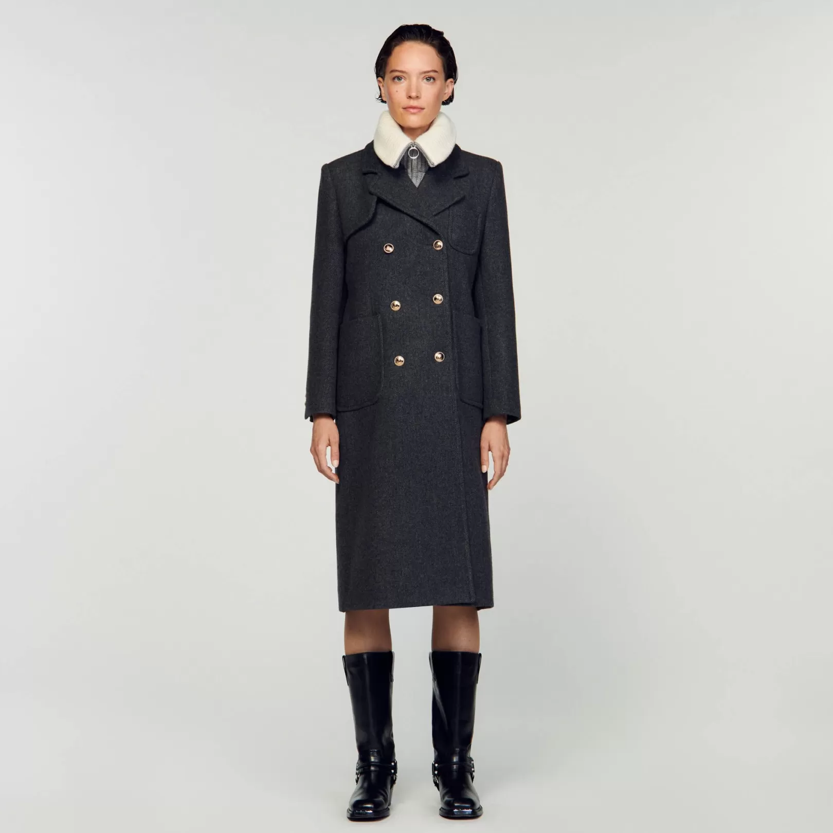 Coats*Sandro Coats Long officer coat