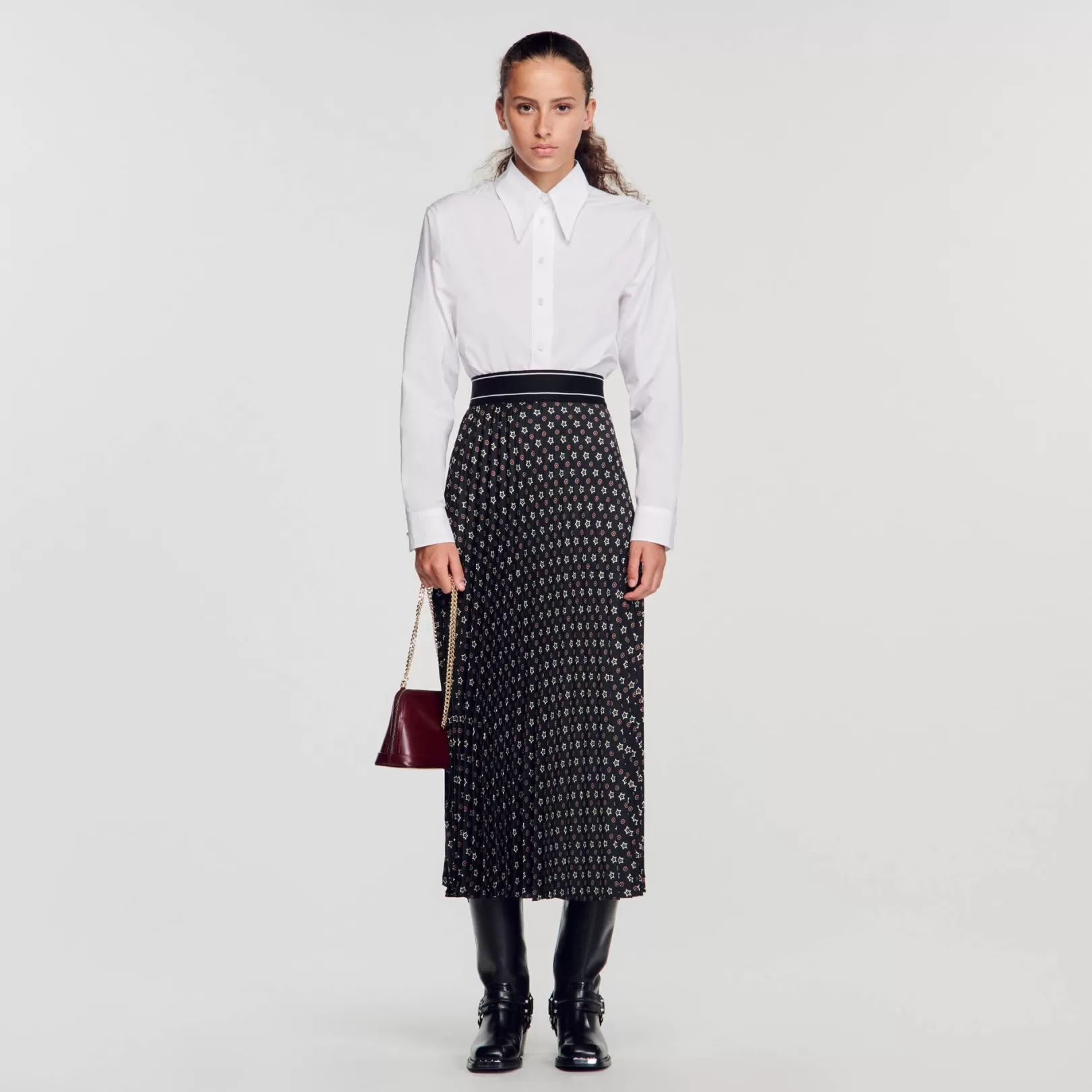 Skirts*Sandro Skirts Long pleated skirt