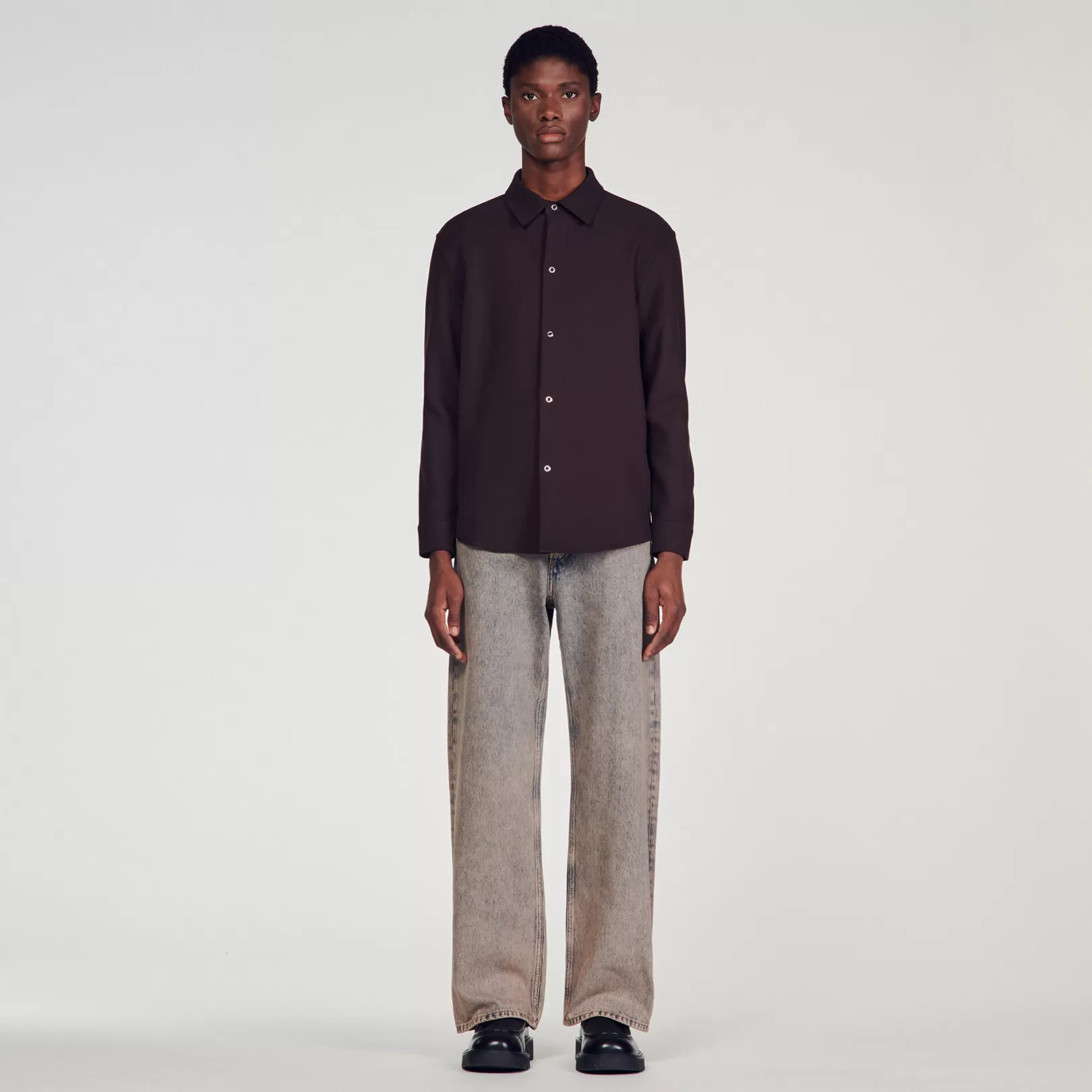 Shirts*Sandro Shirts Long-sleeve jersey shirt