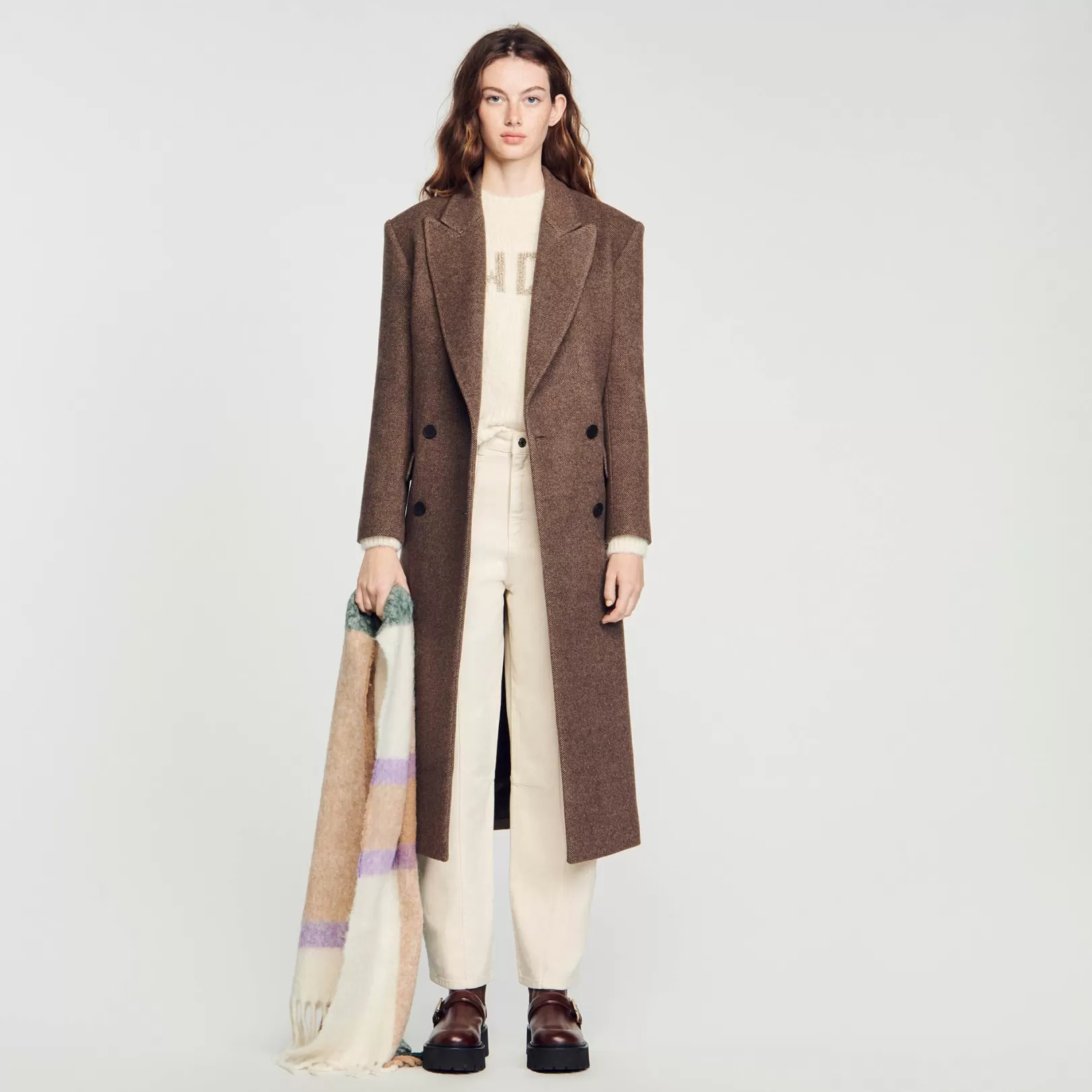 Coats*Sandro Coats Long-sleeved button coat