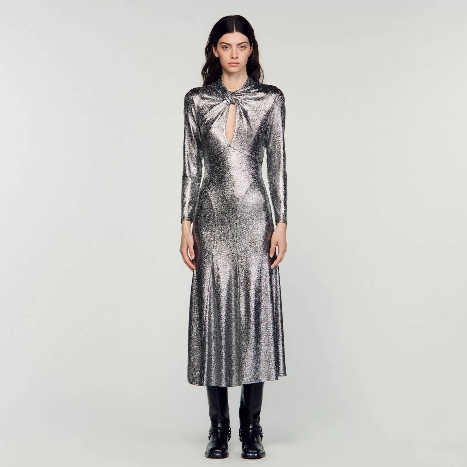 Dresses*Sandro Dresses Metallic maxi dress