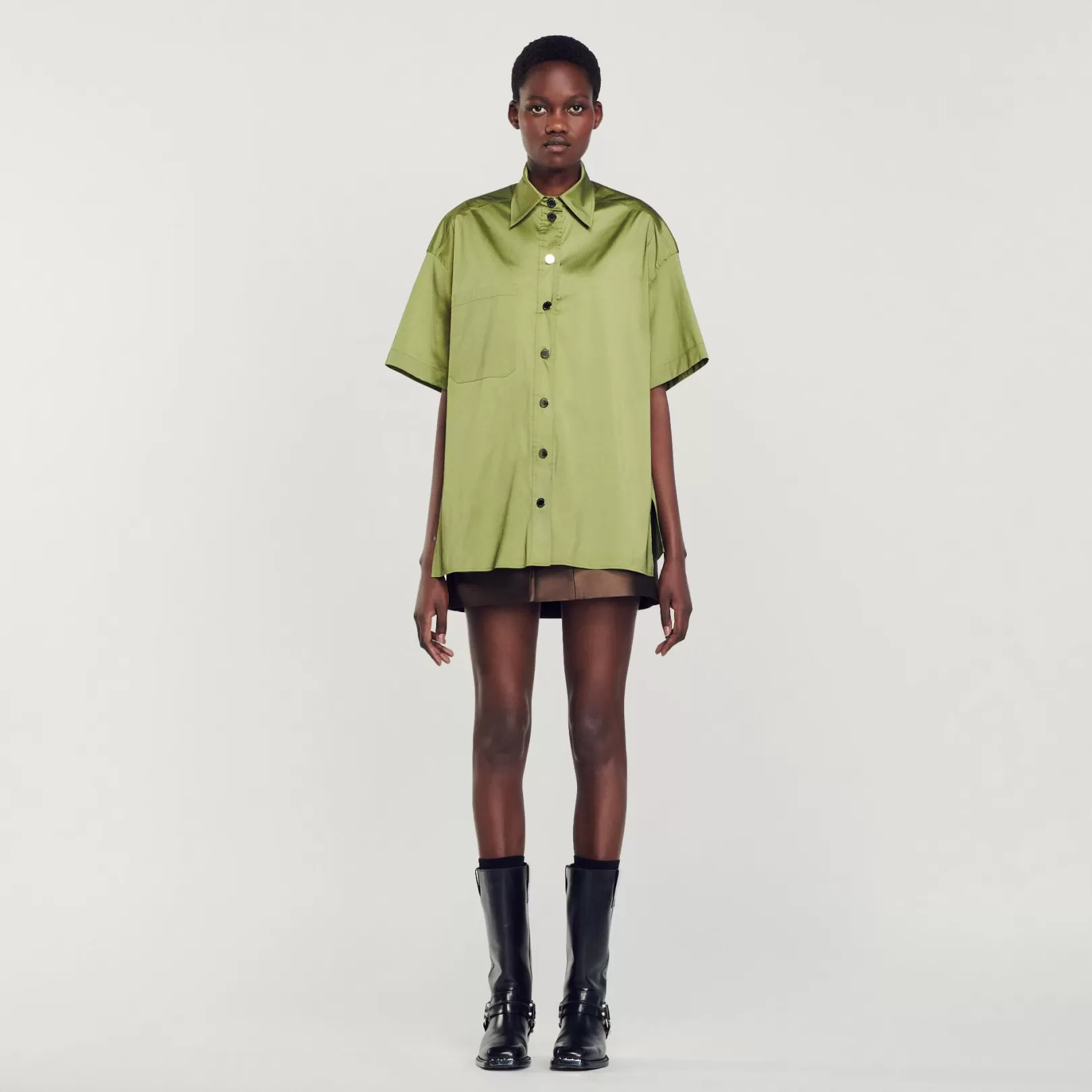 Matching Sets | Tops & Shirts*Sandro Matching Sets | Tops & Shirts Oversize satin shirt