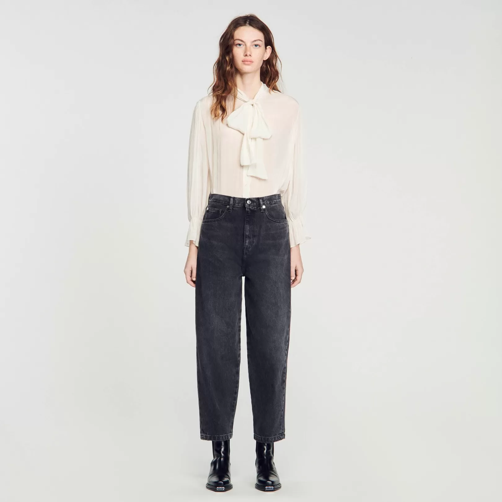 Jeans*Sandro Jeans Oversized frayed jeans