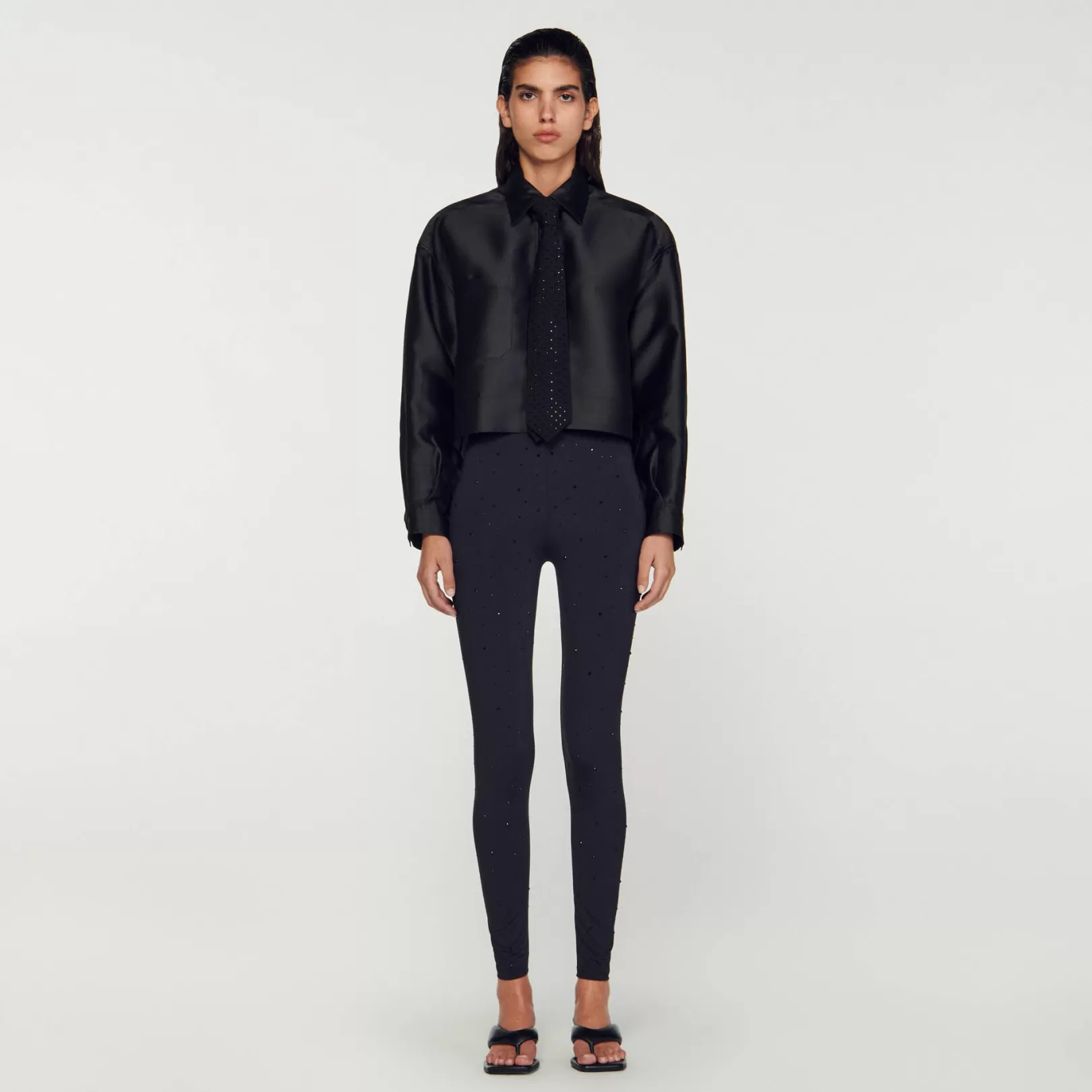 Tops & Shirts*Sandro Tops & Shirts Oversized satin-effect shirt