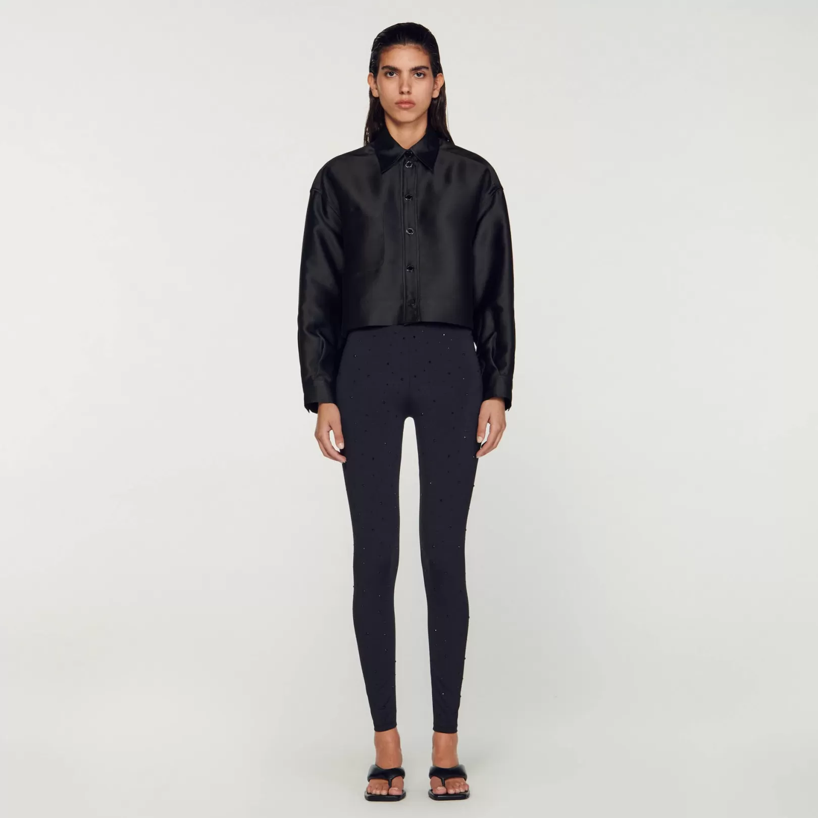 Tops & Shirts*Sandro Tops & Shirts Oversized satin-effect shirt