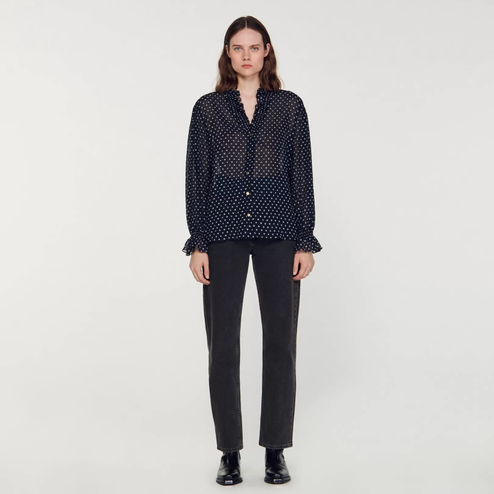 Tops & Shirts*Sandro Tops & Shirts Patterned polka dot blouse