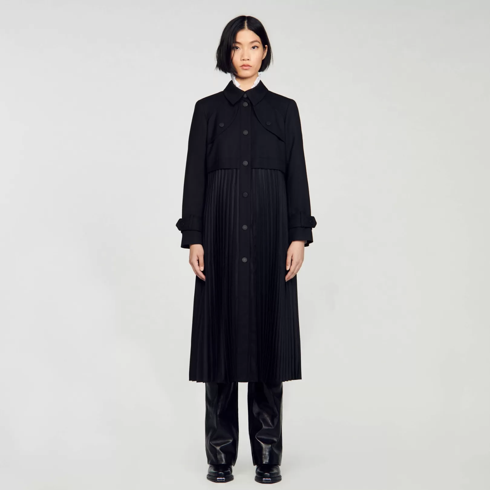 Coats*Sandro Coats Pleated trench coat