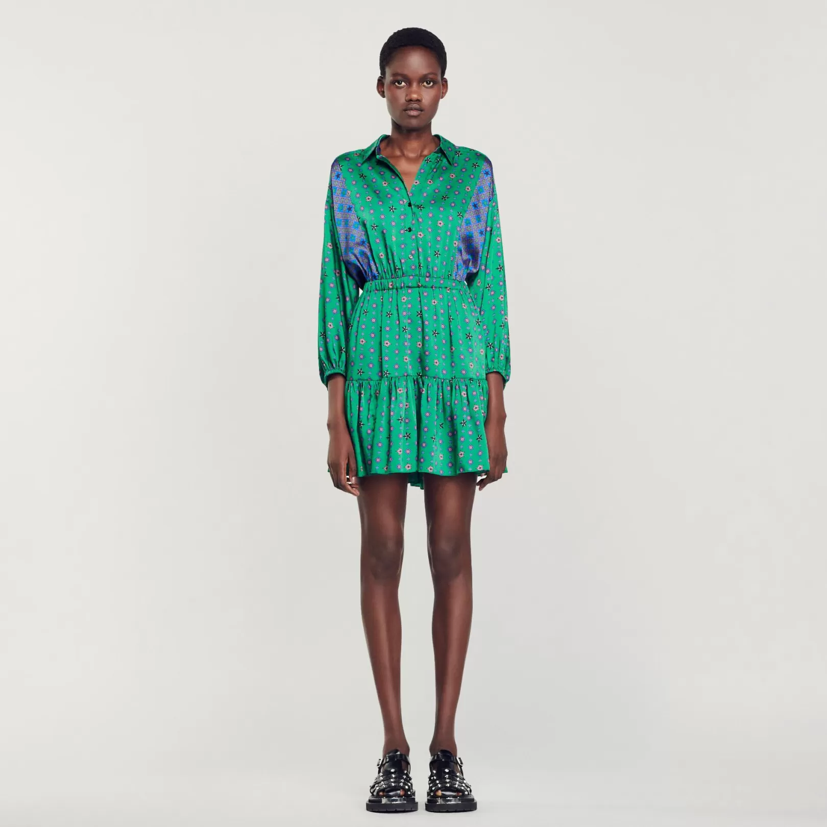 Dresses*Sandro Dresses Printed shirt dress