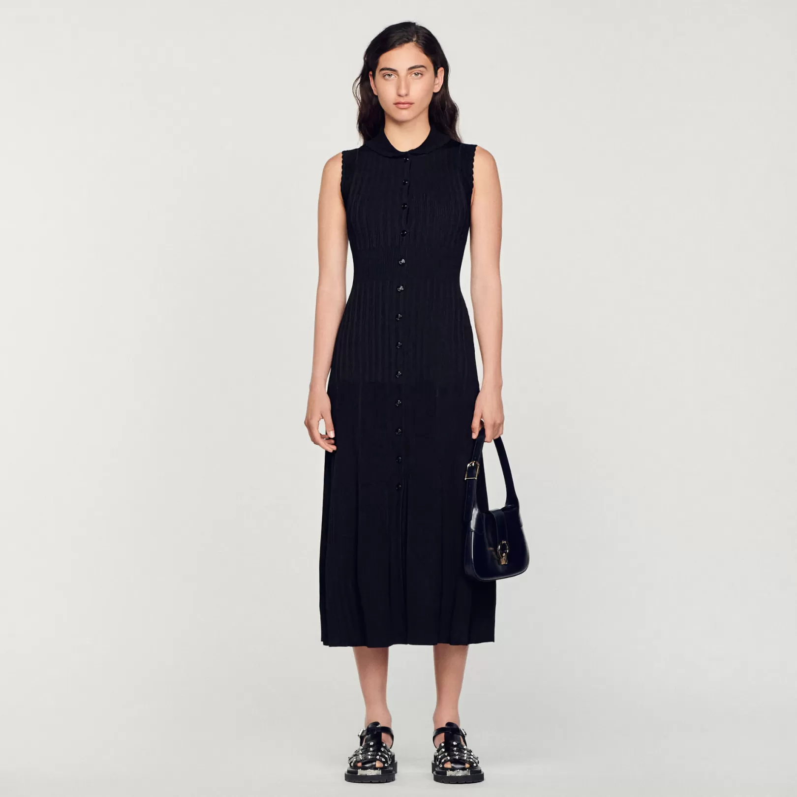 Dresses*Sandro Dresses Ribbed maxi dress