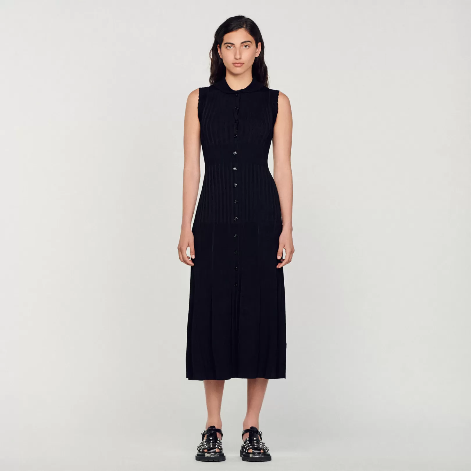 Dresses*Sandro Dresses Ribbed maxi dress