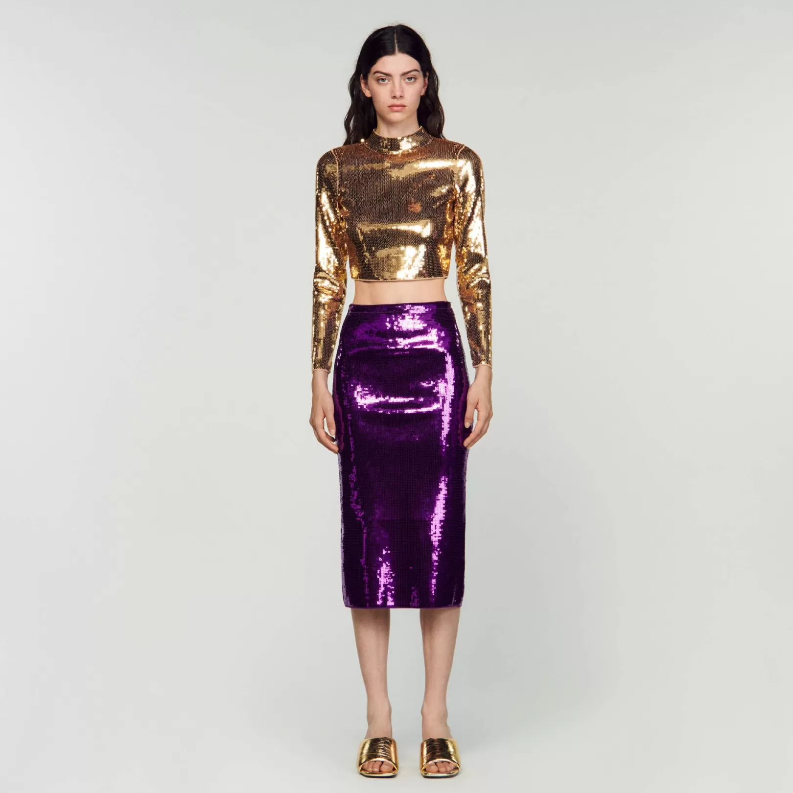 Matching Sets | Skirts*Sandro Matching Sets | Skirts Sequin midi skirt