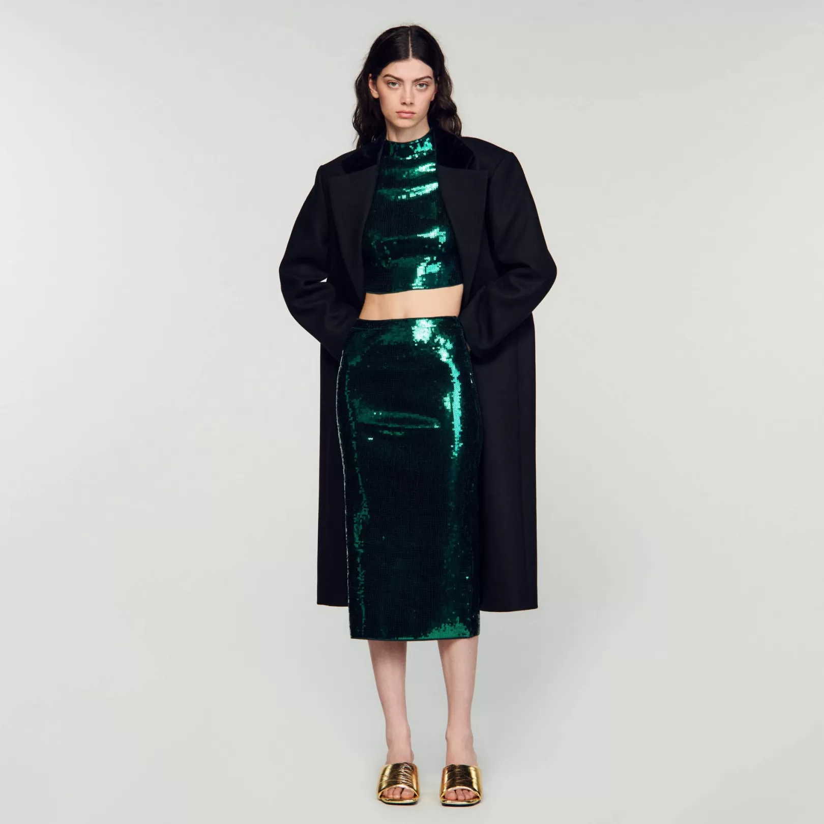 Matching Sets | Skirts*Sandro Matching Sets | Skirts Sequin midi skirt