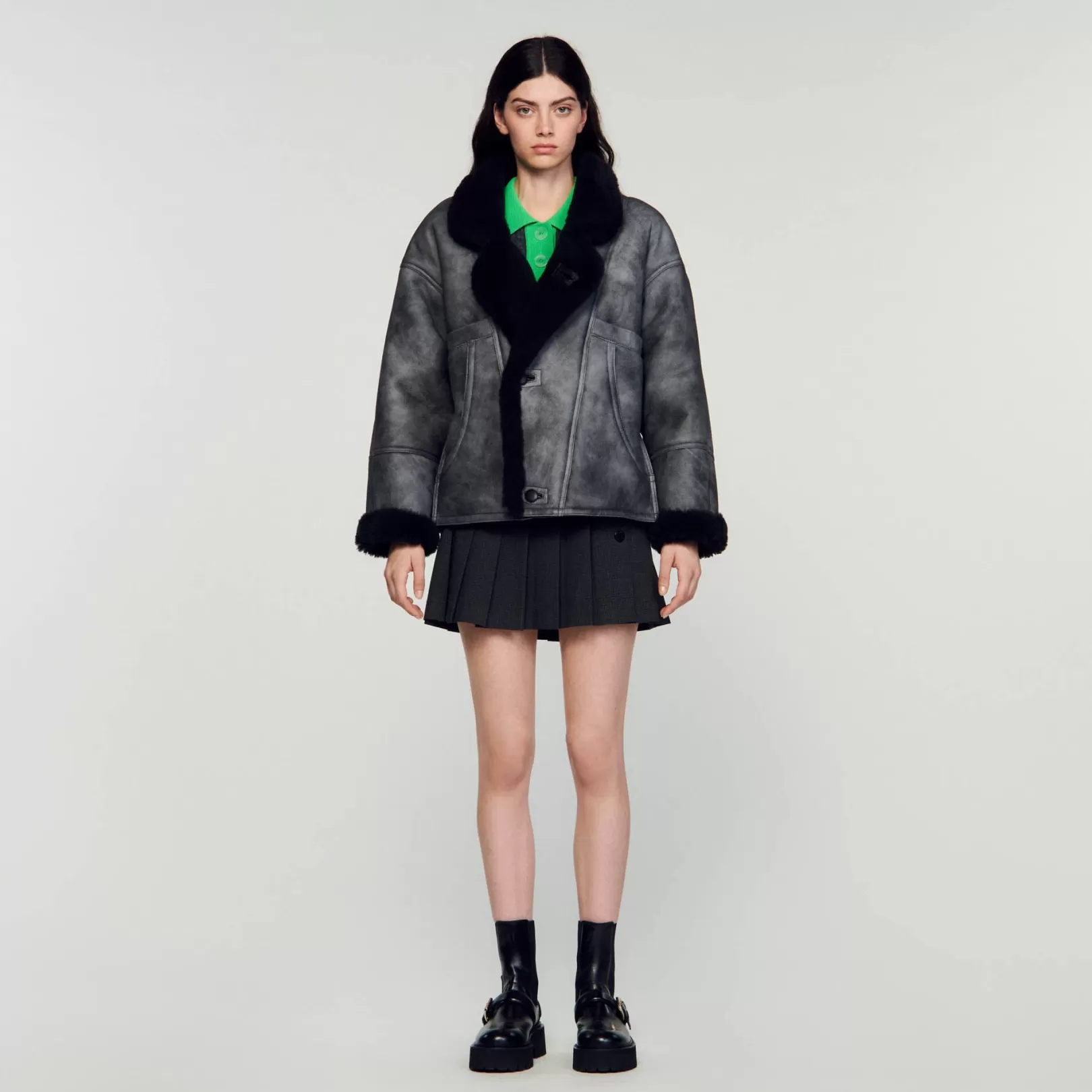 Coats*Sandro Coats Shearling coat