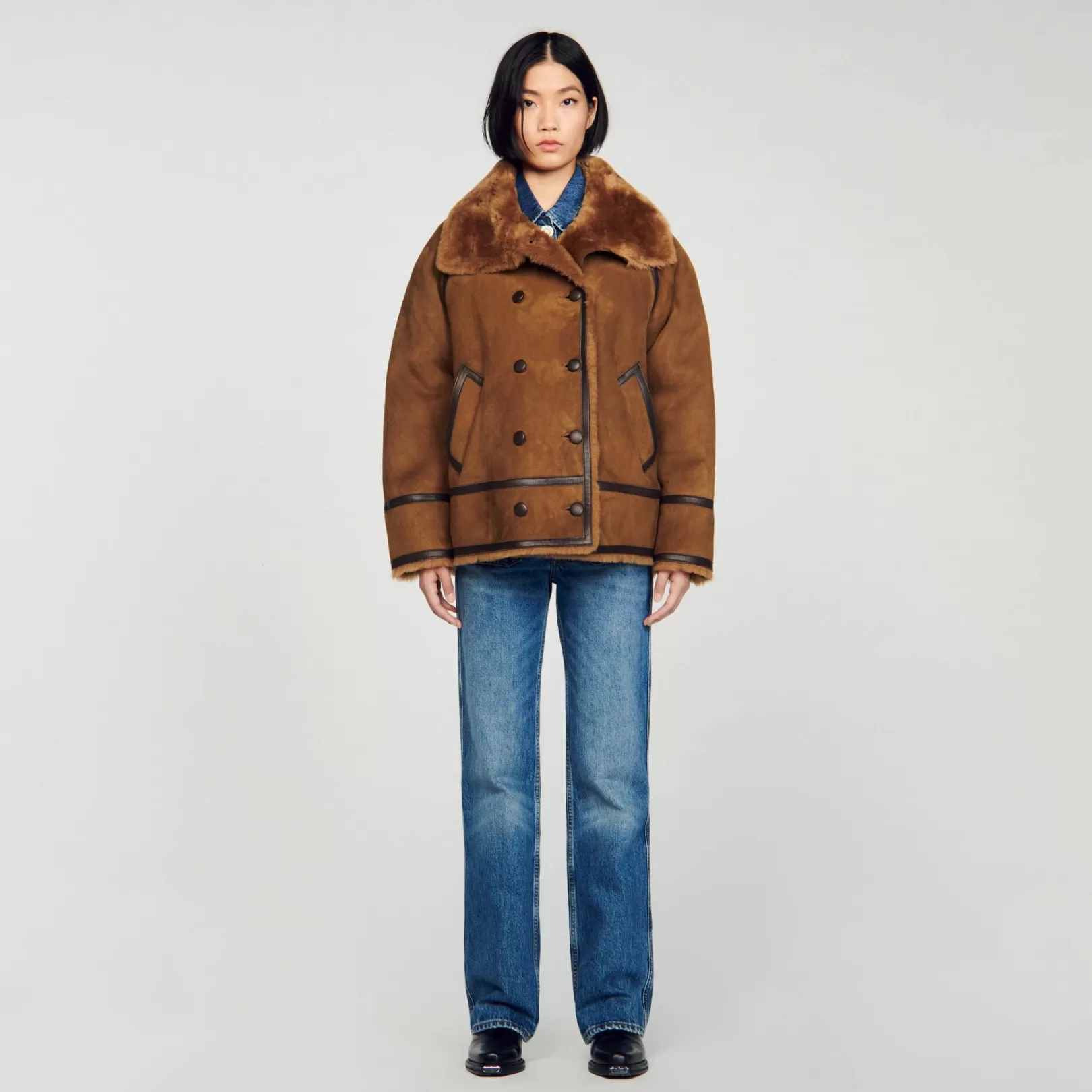 Coats*Sandro Coats Shearling coat