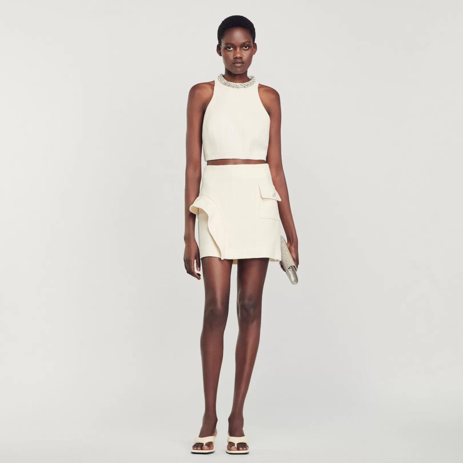 Matching Sets | Skirts*Sandro Matching Sets | Skirts Short skirt with a ruffle