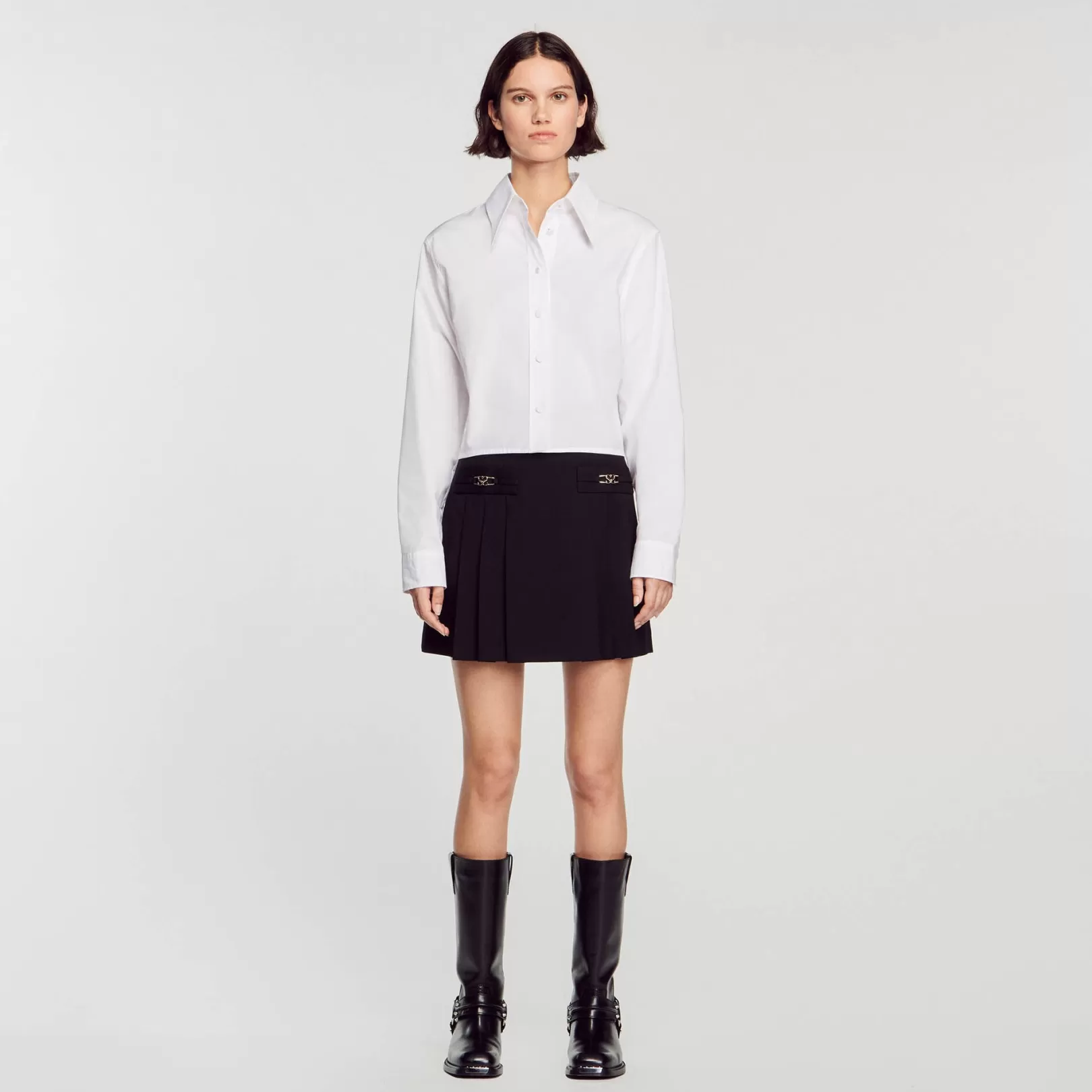 Skirts*Sandro Skirts Short skirt with stitched pleats