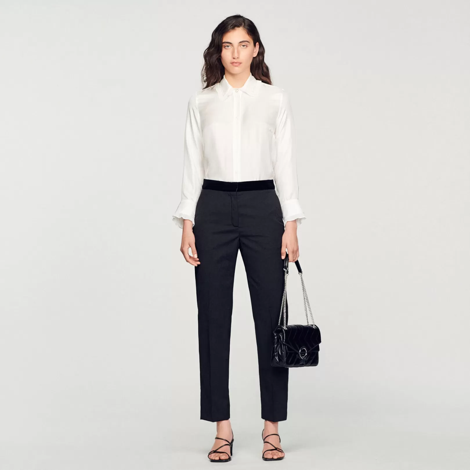 Tops & Shirts*Sandro Tops & Shirts Silk shirt with pleated trim