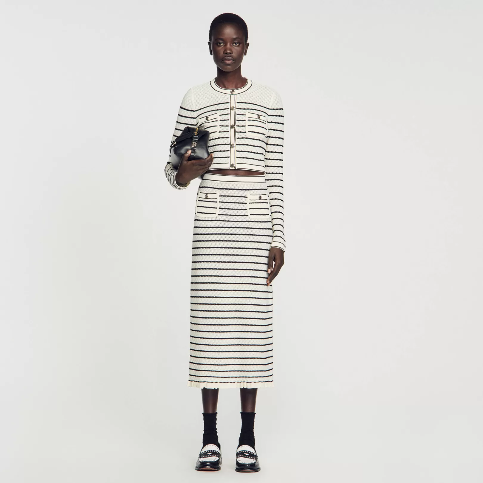 Matching Sets | Skirts*Sandro Matching Sets | Skirts Striped knit midi skirt