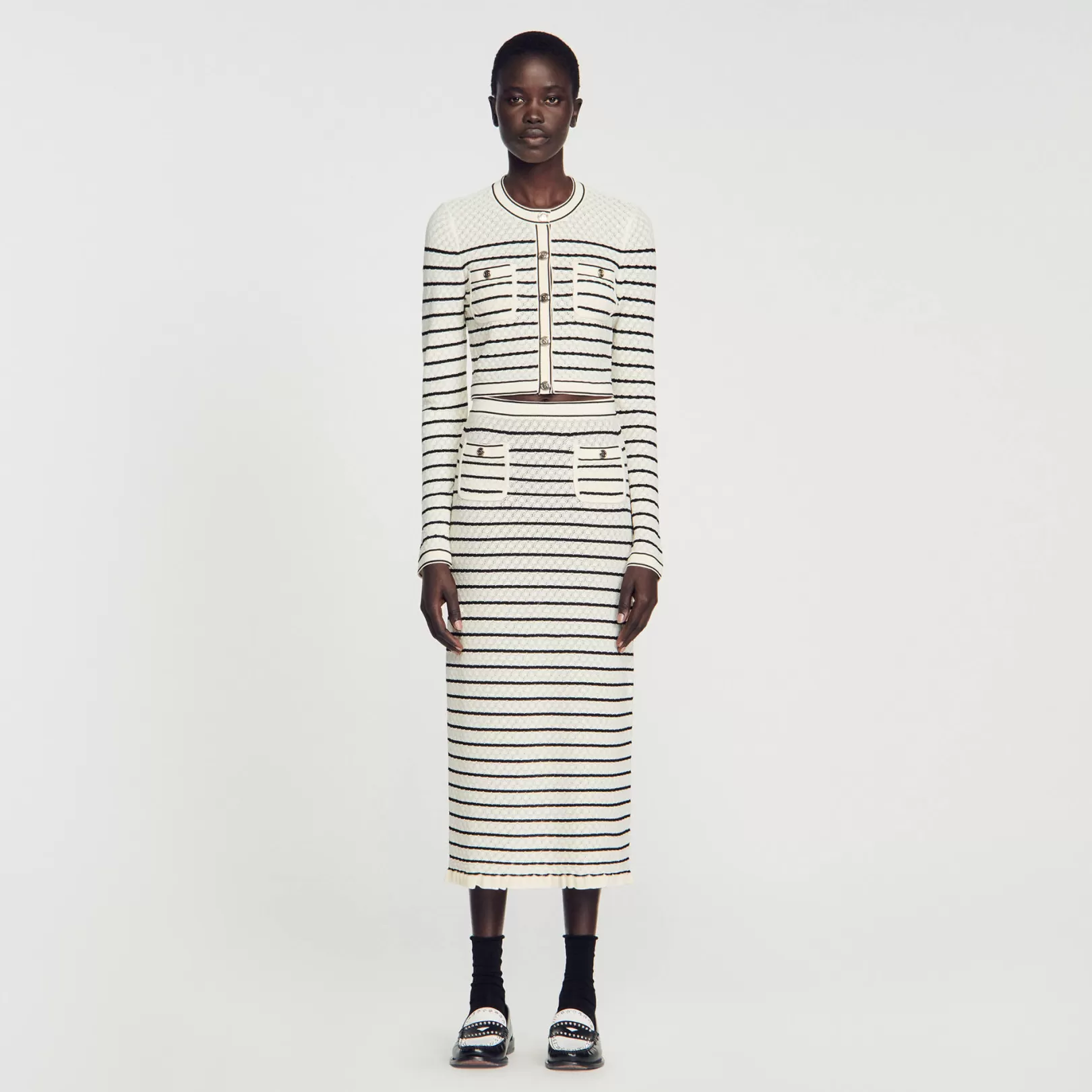 Matching Sets | Skirts*Sandro Matching Sets | Skirts Striped knit midi skirt