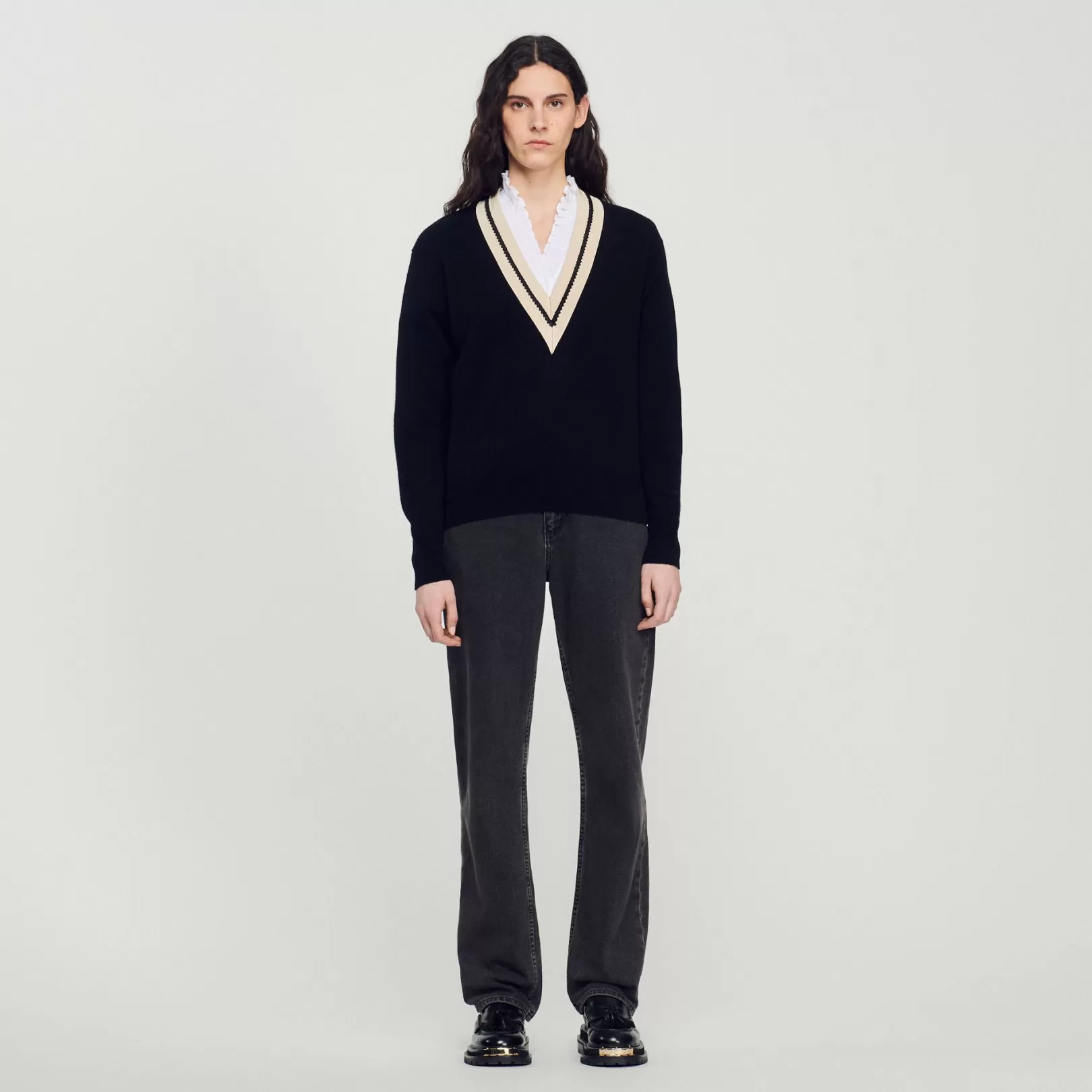 Sweaters & Cardigans*Sandro Sweaters & Cardigans Sweater with contrasting V-neck