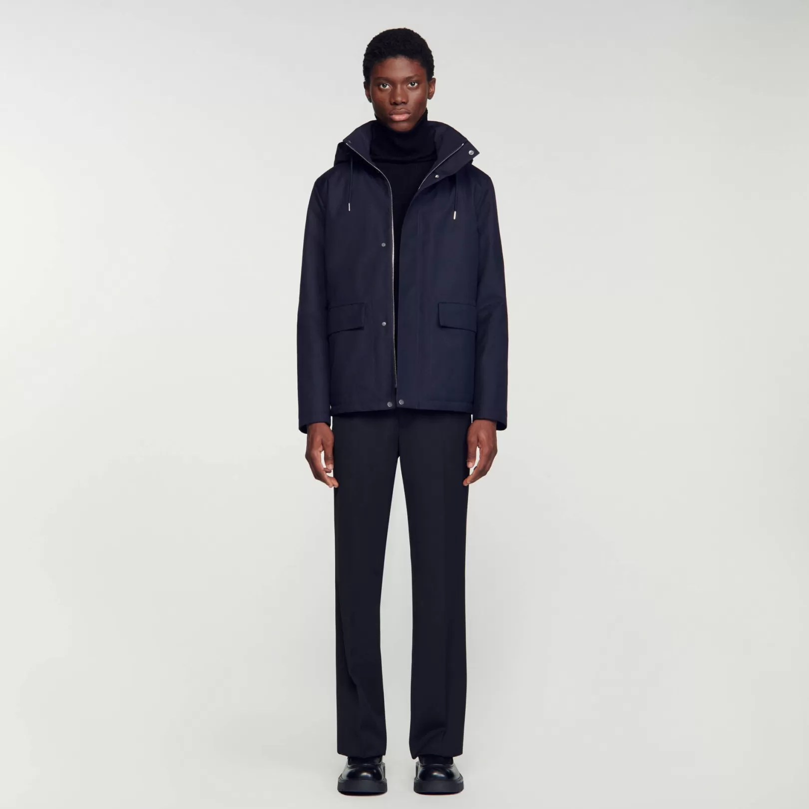 Coats*Sandro Coats Technical hooded coat