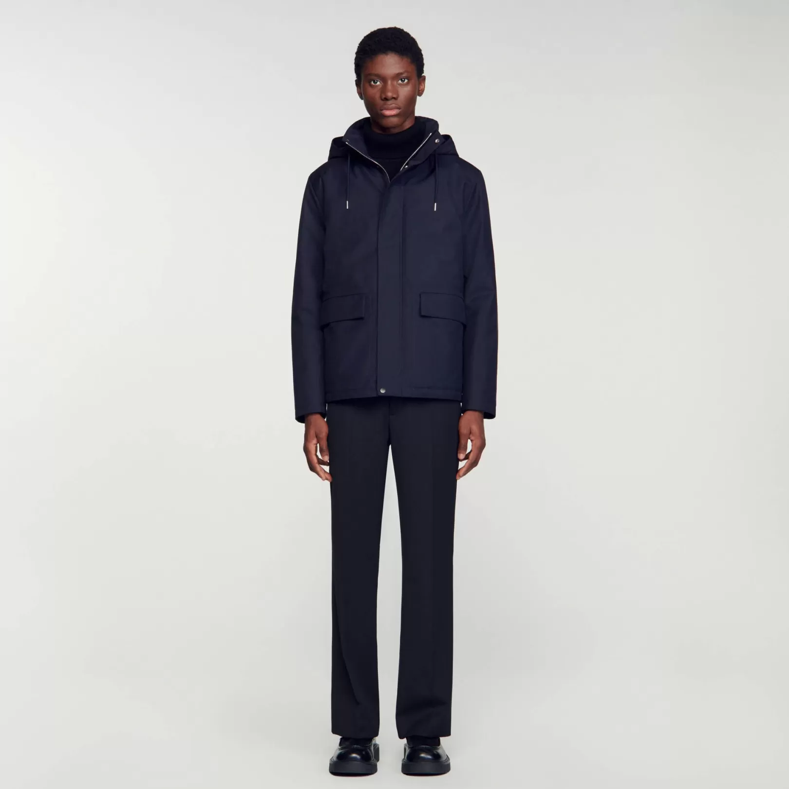 Coats*Sandro Coats Technical hooded coat