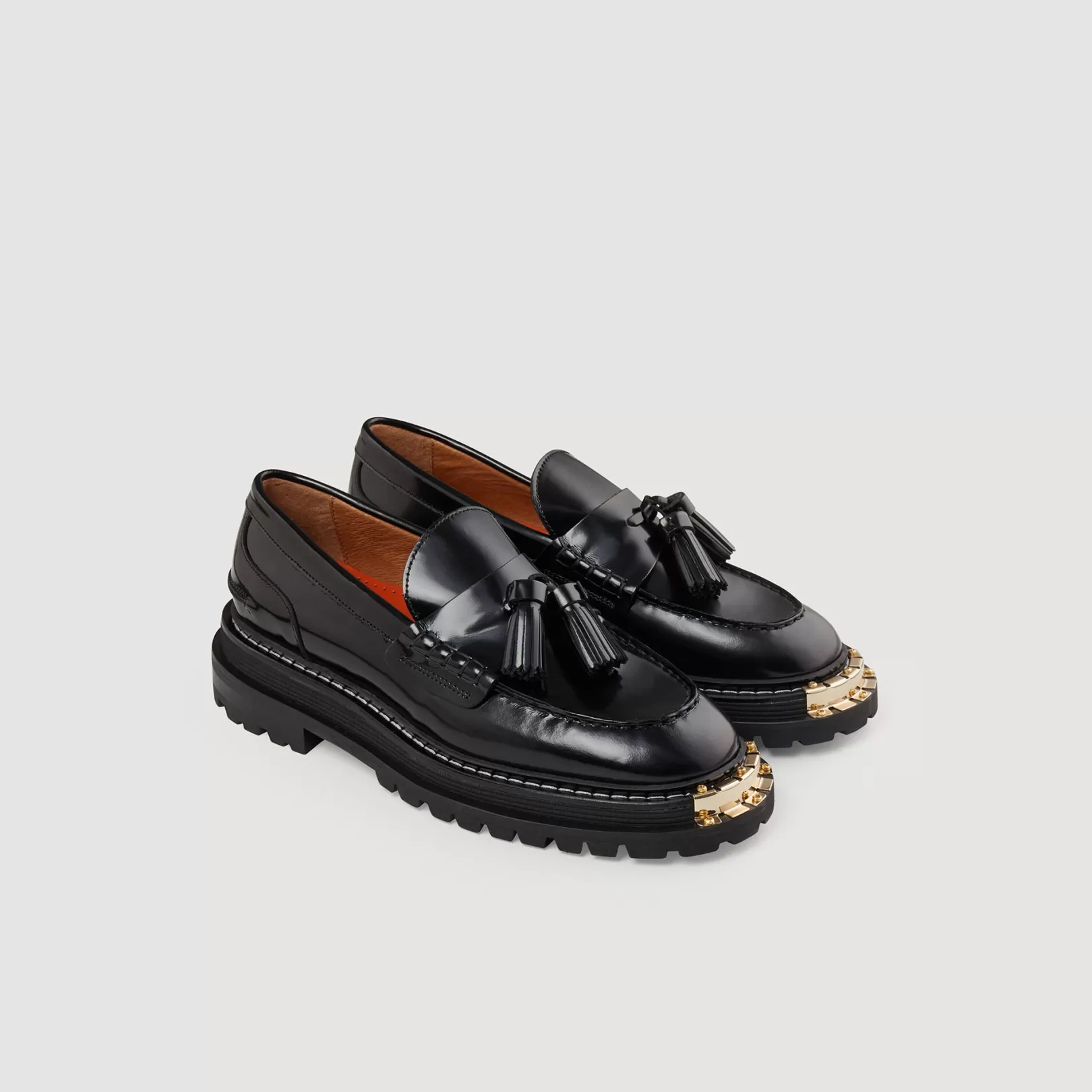 Loafers*Sandro Loafers Thick-soled leather loafers