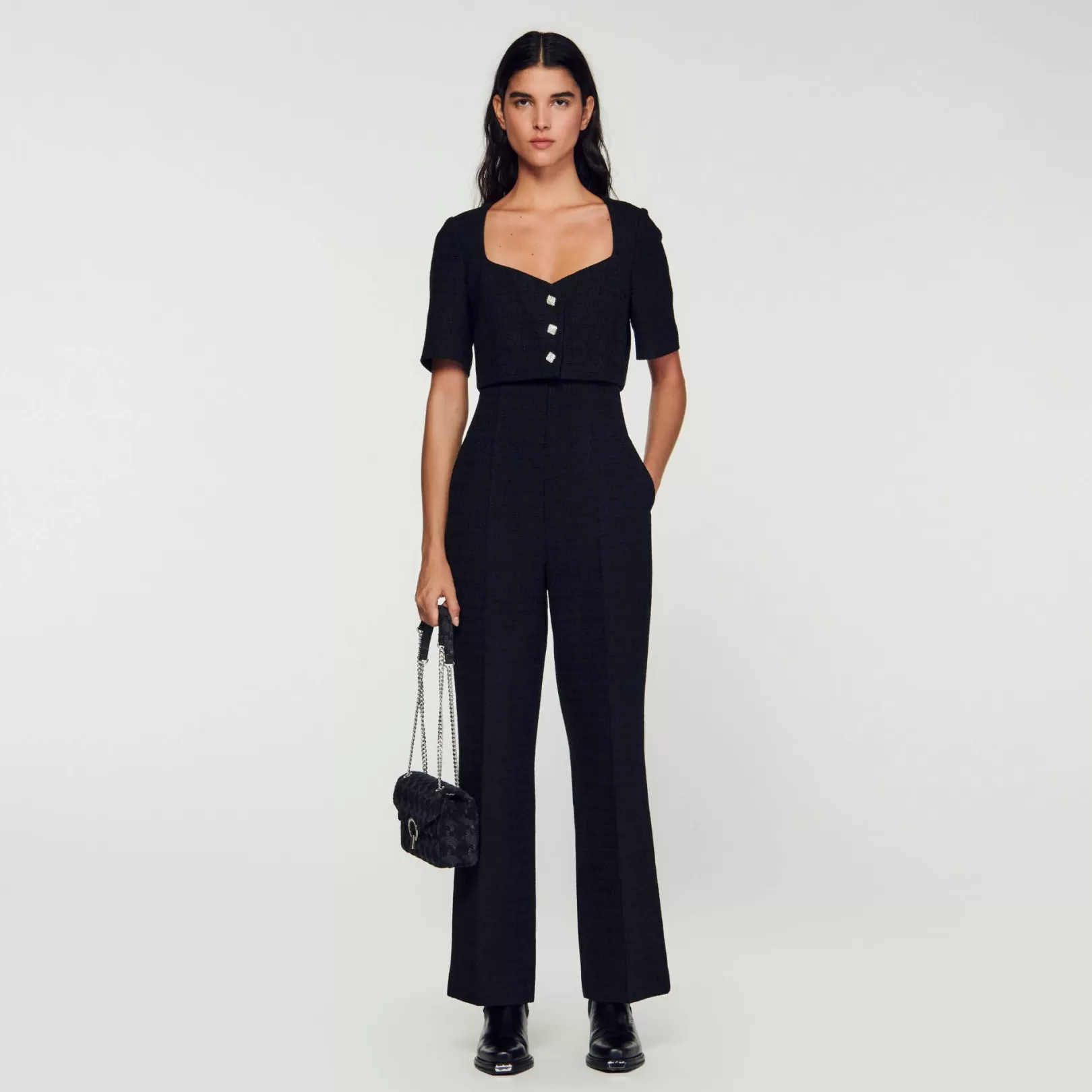 Jumpsuits*Sandro Jumpsuits Tweed jumpsuit