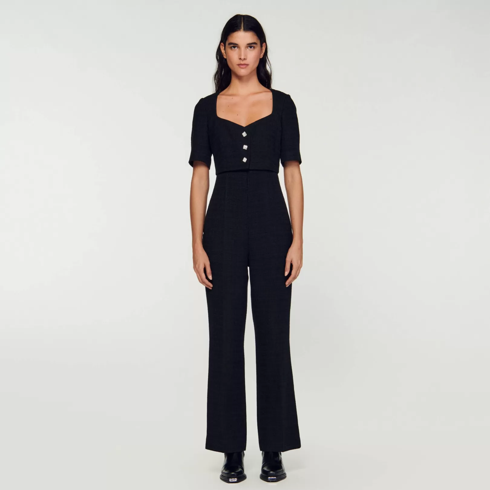 Jumpsuits*Sandro Jumpsuits Tweed jumpsuit