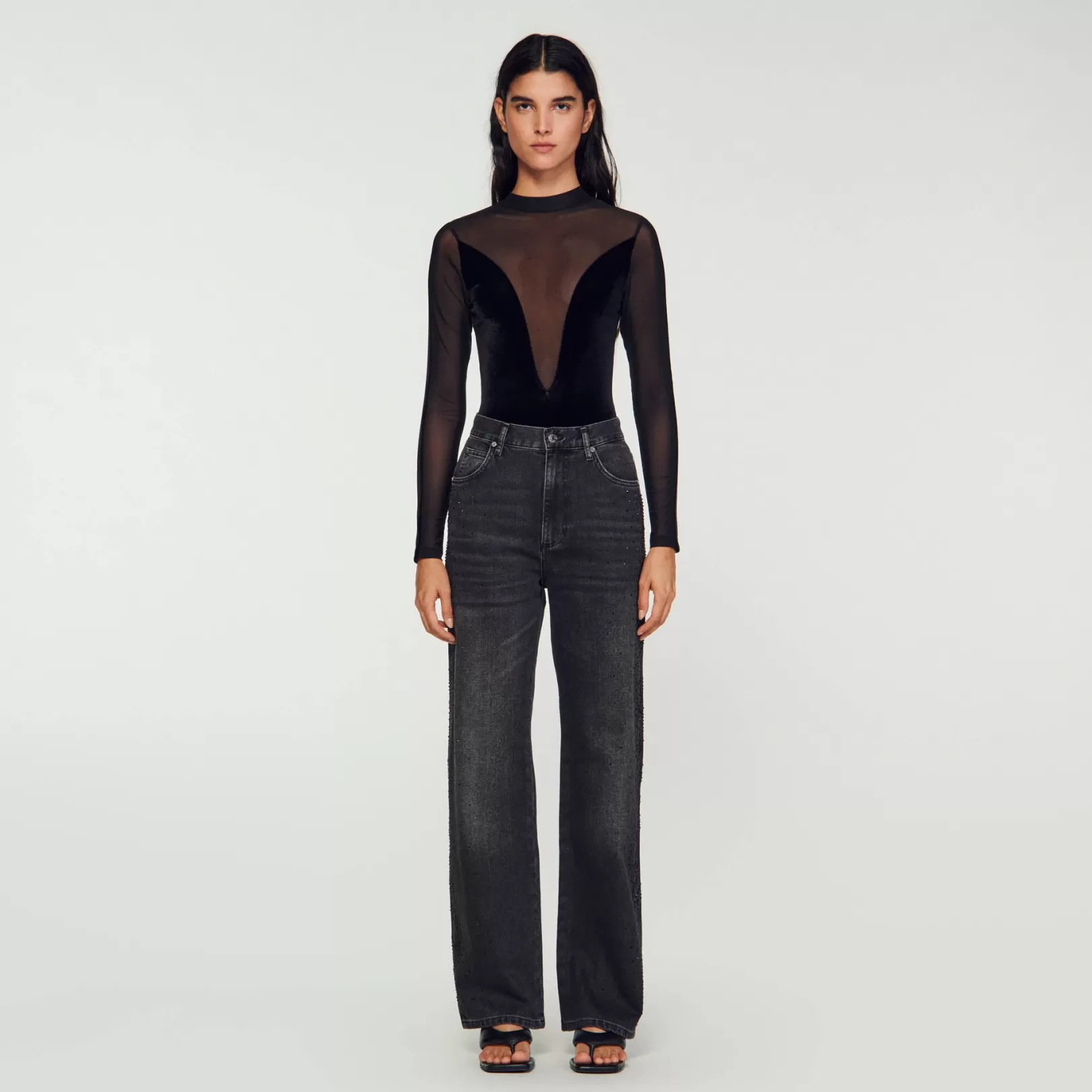 Tops & Shirts | T-shirts*Sandro Tops & Shirts | T-shirts Velvet bodysuit