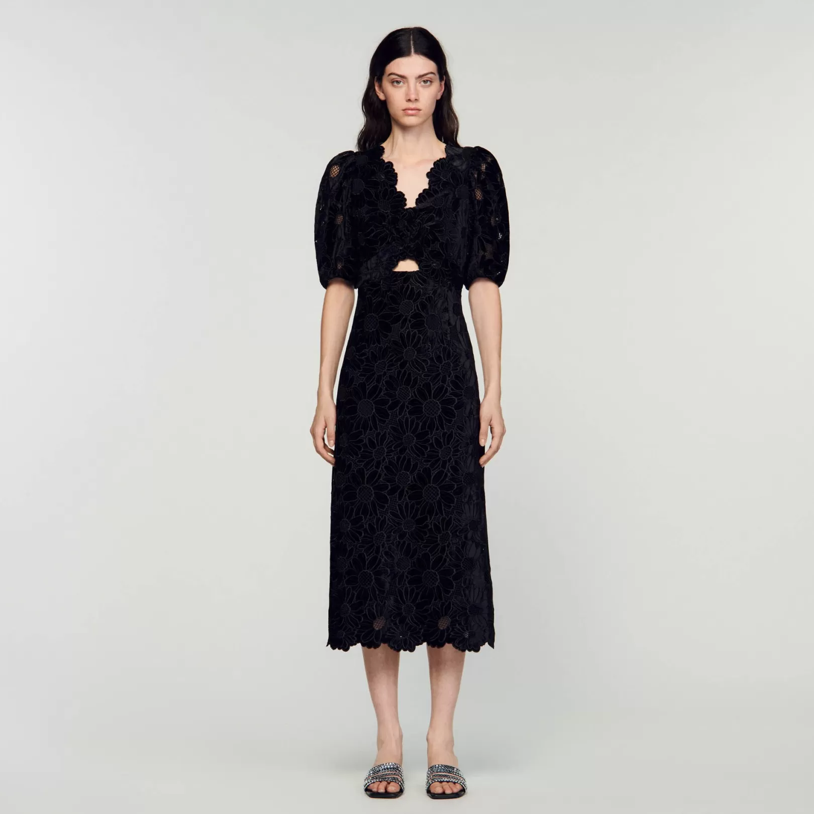 Dresses*Sandro Dresses Velvet maxi dress