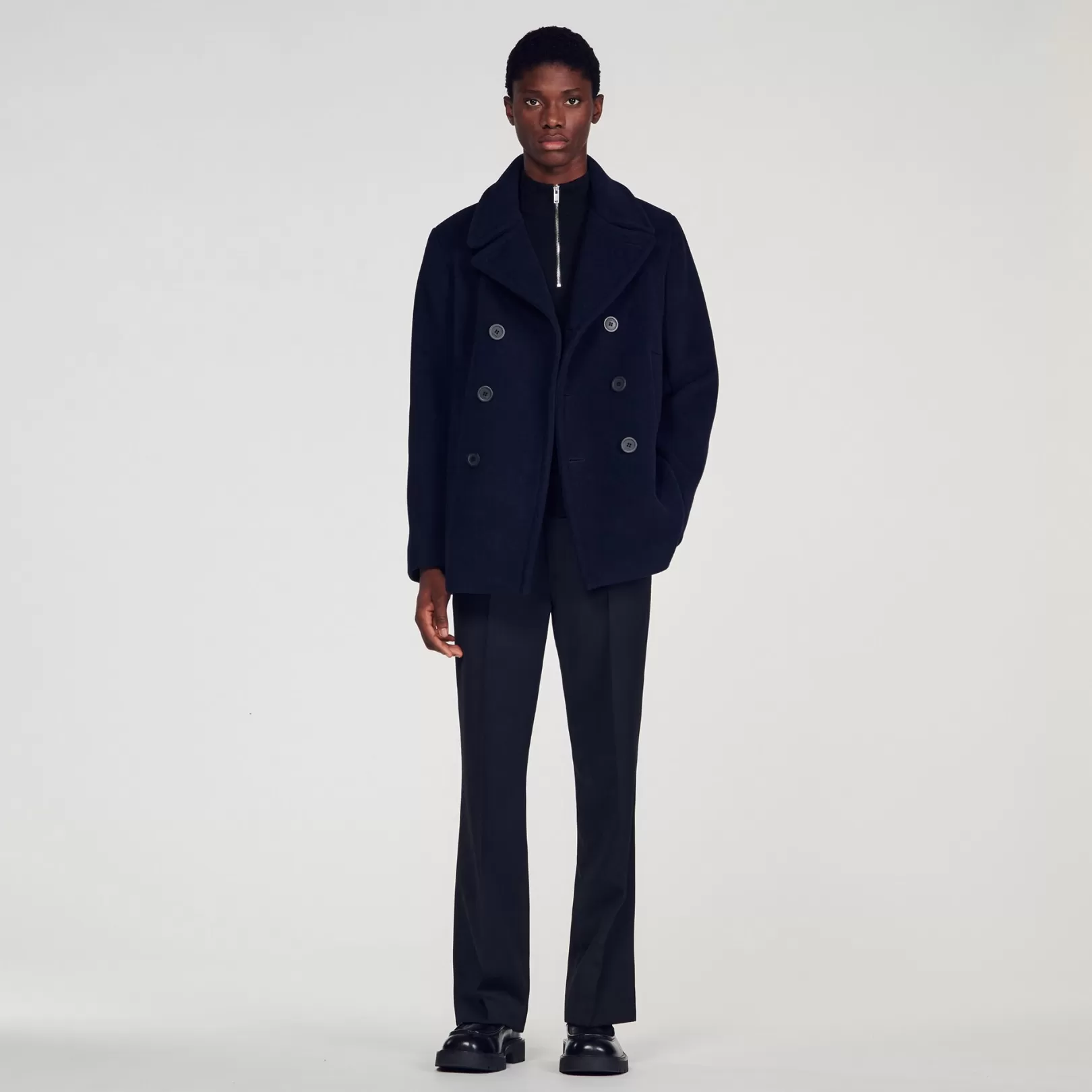 Coats*Sandro Coats Wool pea coat