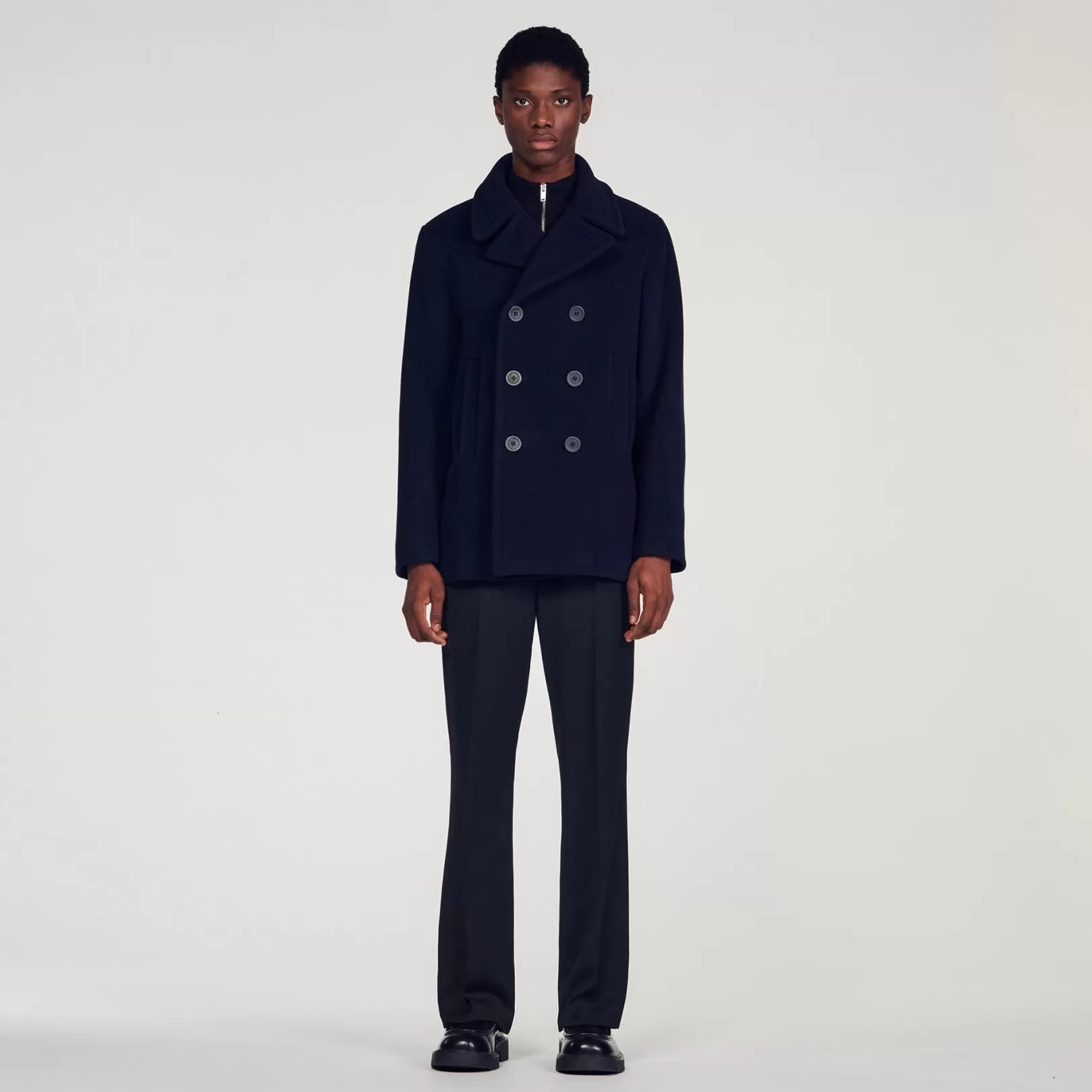 Coats*Sandro Coats Wool pea coat